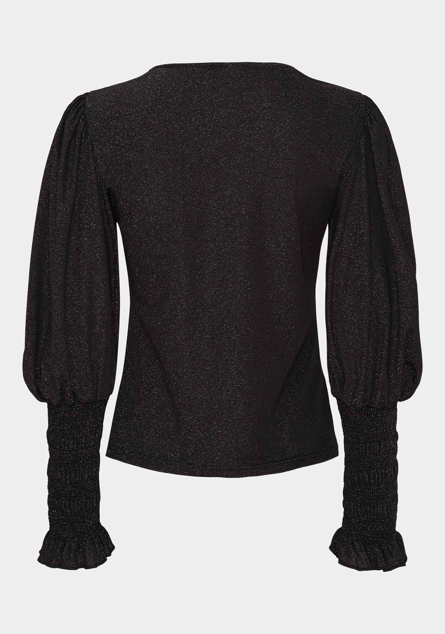 Barbel Blouse - Black w/Silver - Image 6