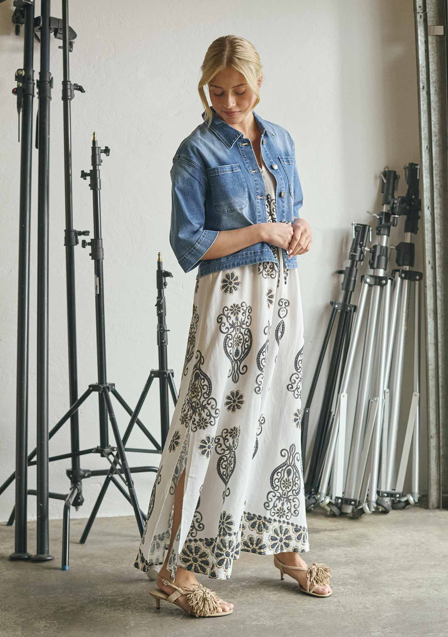 Ane Long Dress - Summer Border Print - Image 2