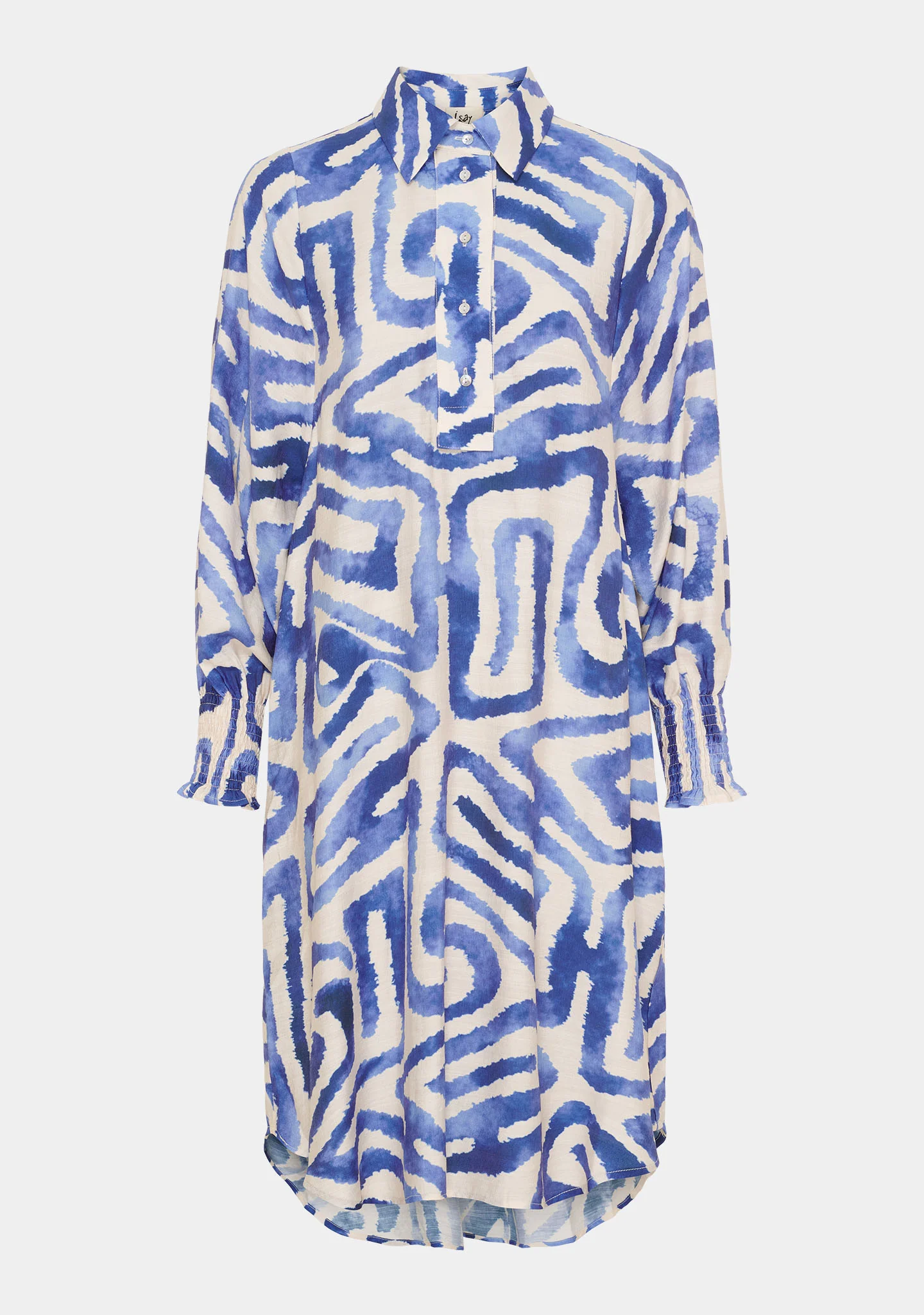 Ane Printed Dress - Blue Graphical - Image 5