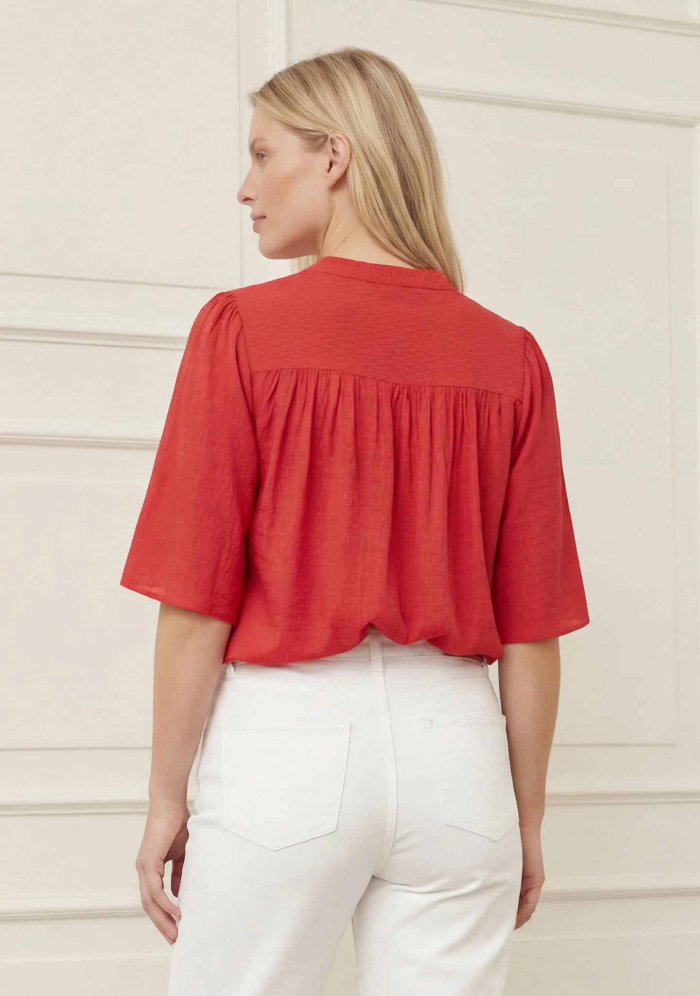 Ane s/s Blouse - Fresh Red - Image 2