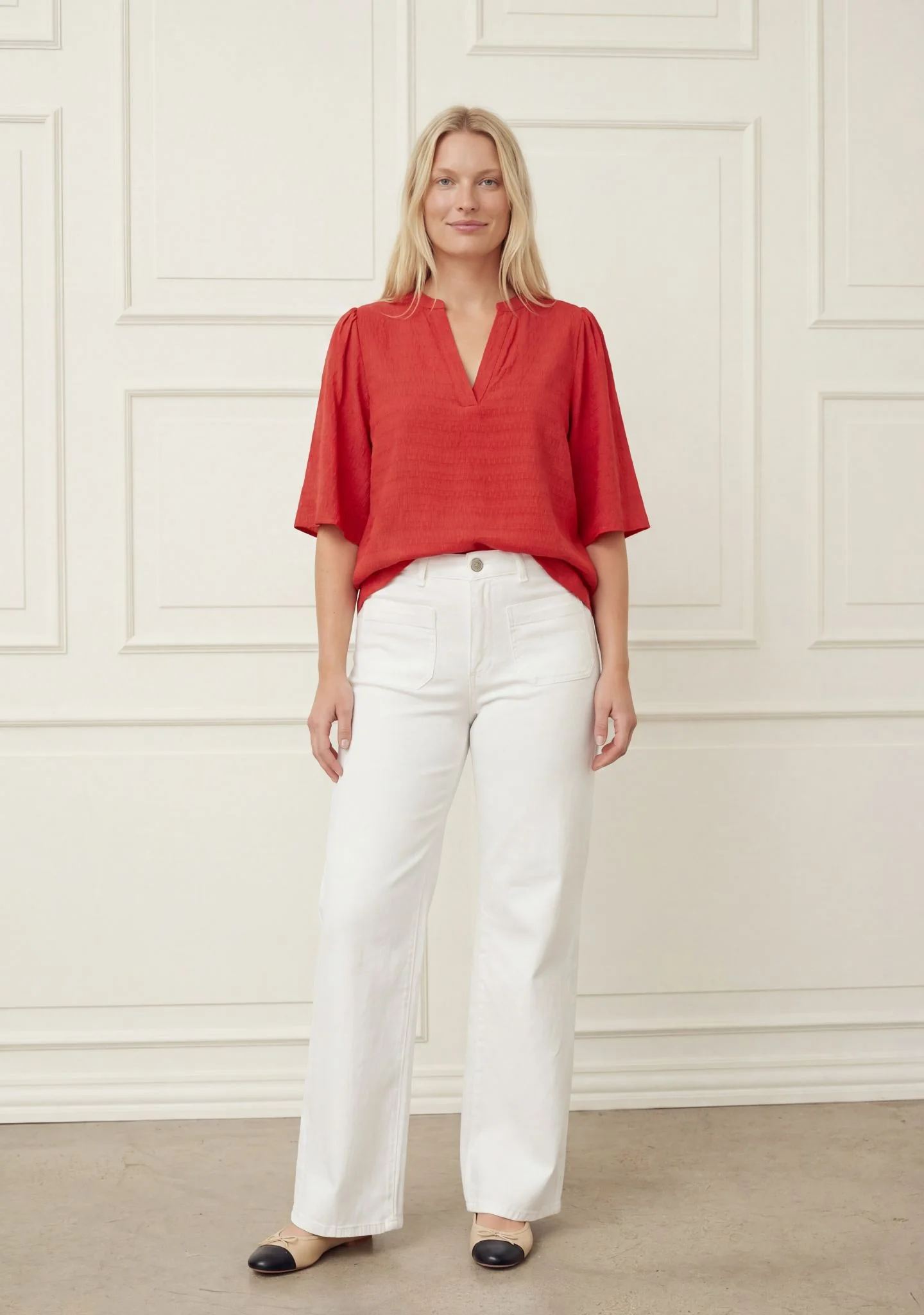 Ane s/s Blouse - Fresh Red - Image 4