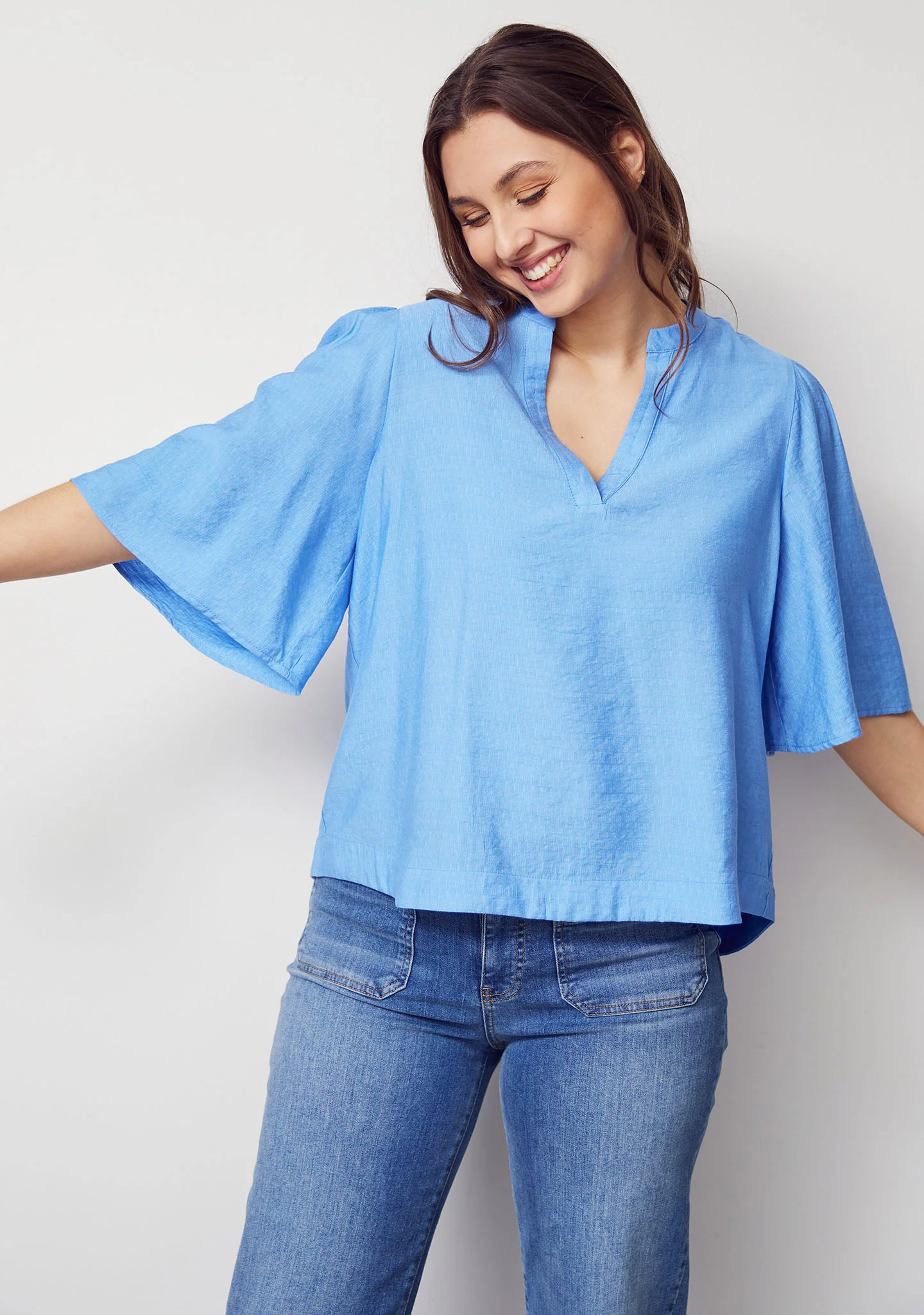 Ane s/s Blouse - Spring Blue - Image 2