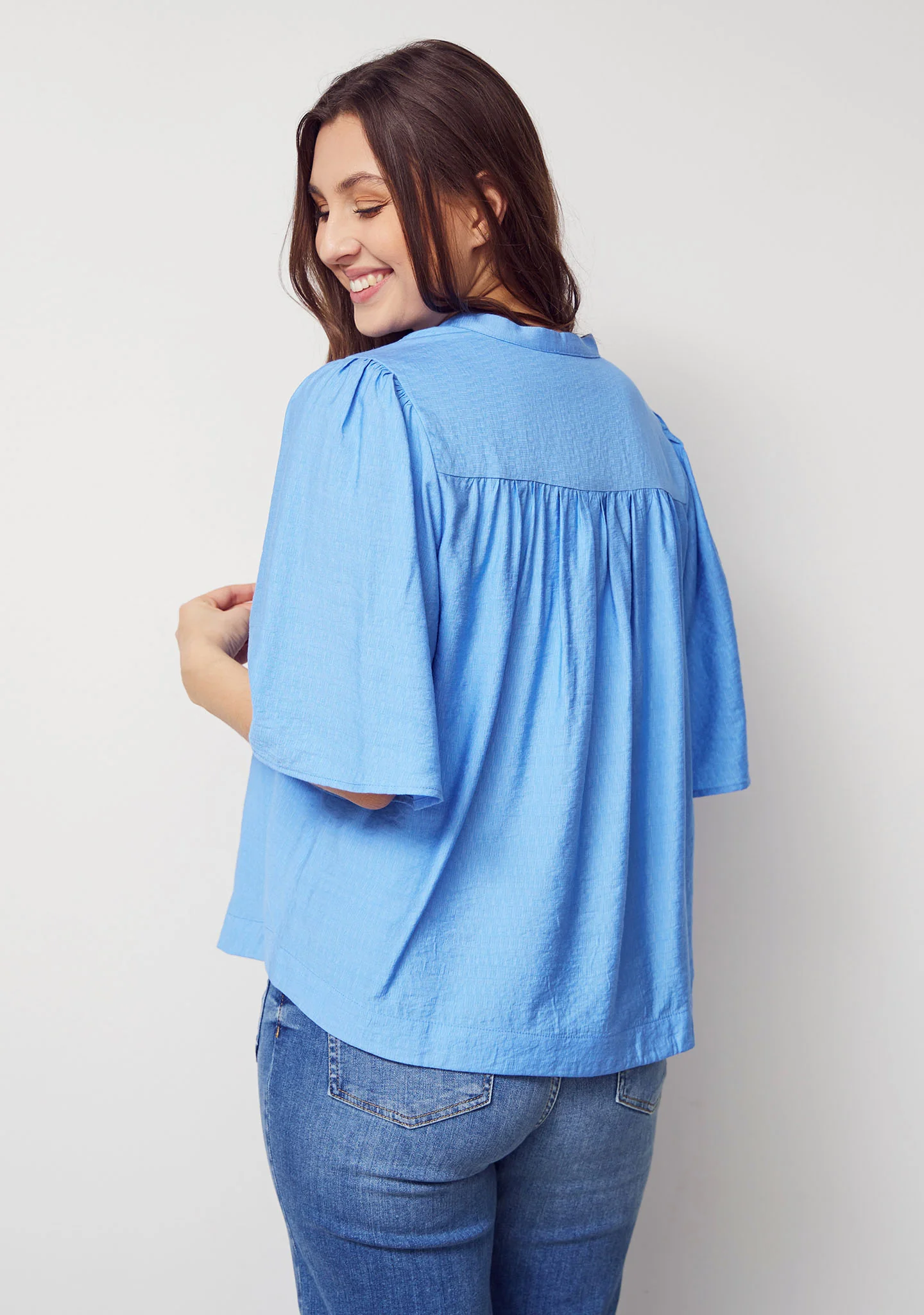 Ane s/s Blouse - Spring Blue - Image 3