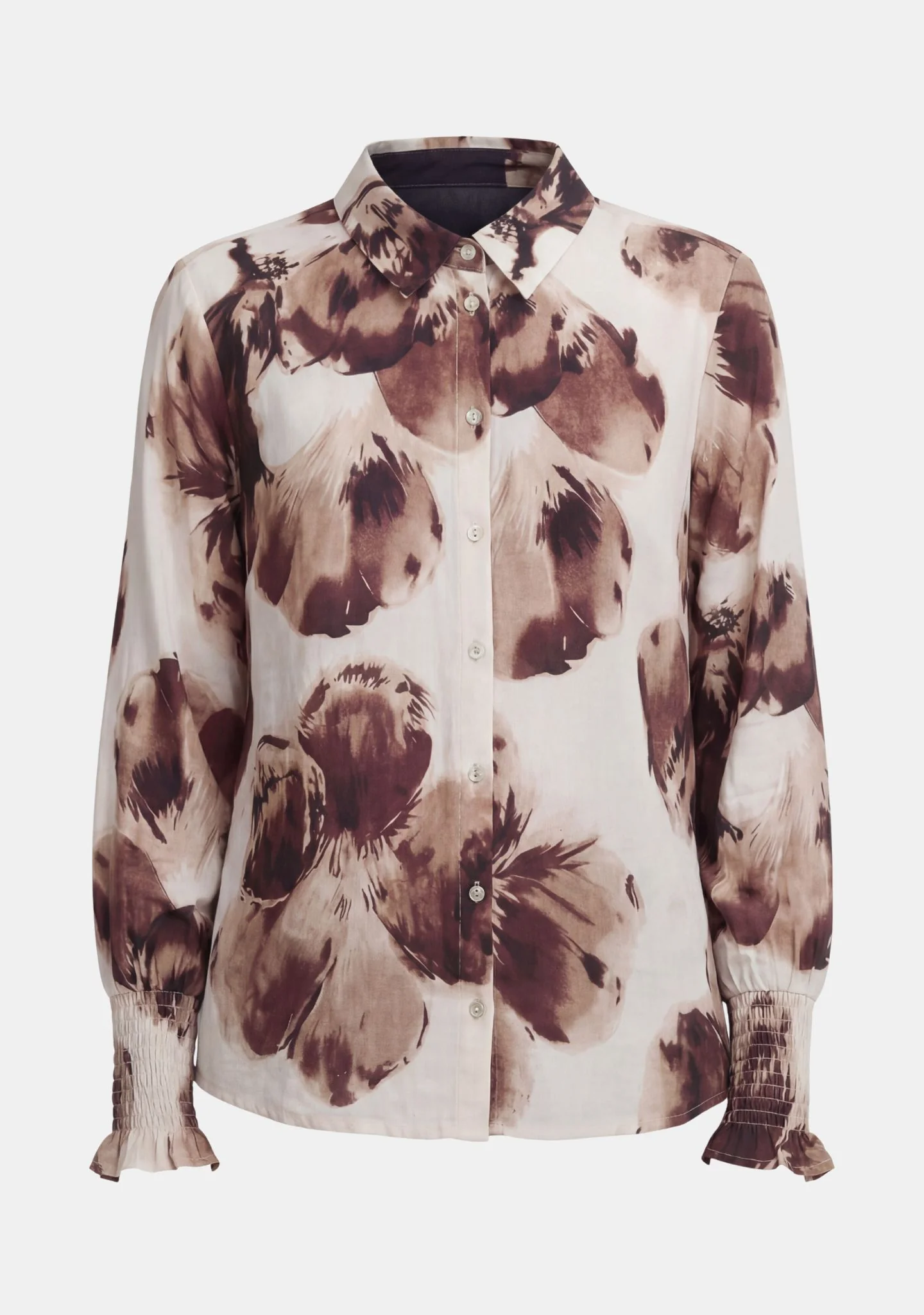 Ane Smock Shirt - Aubergine Floral - Image 4