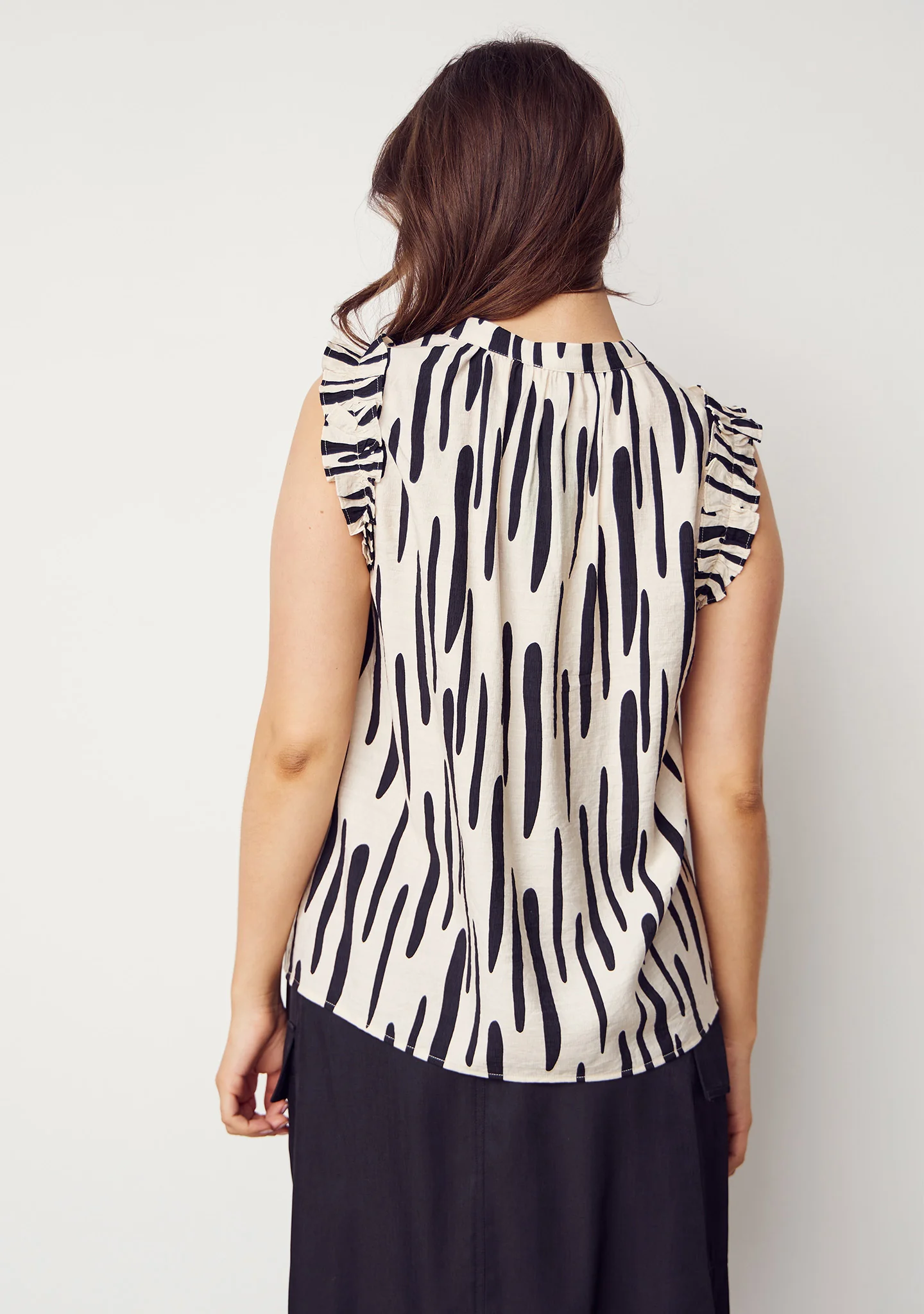 Ane Top - Black Brushstrokes - Image 3