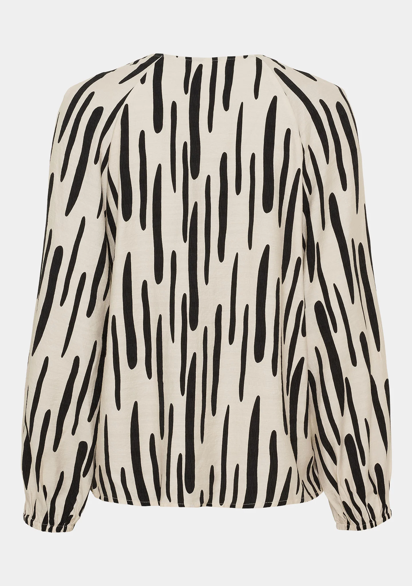 Ane V-Neck Blouse - Black Brushstrokes - Image 6