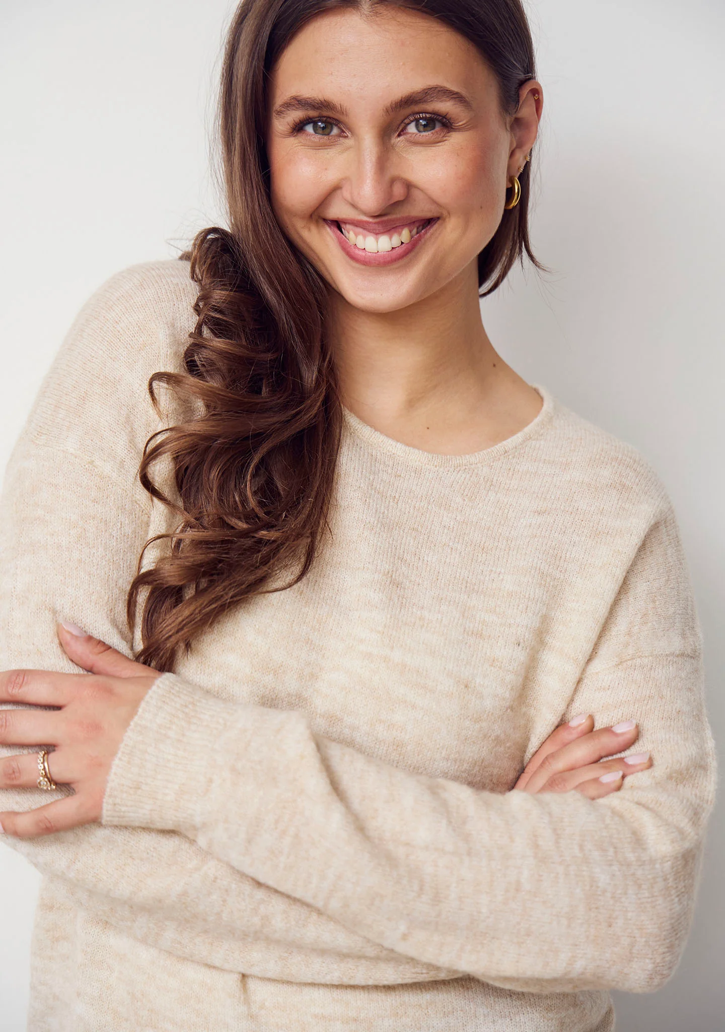 Anna Classic Pullover - Sand Melange - Image 4