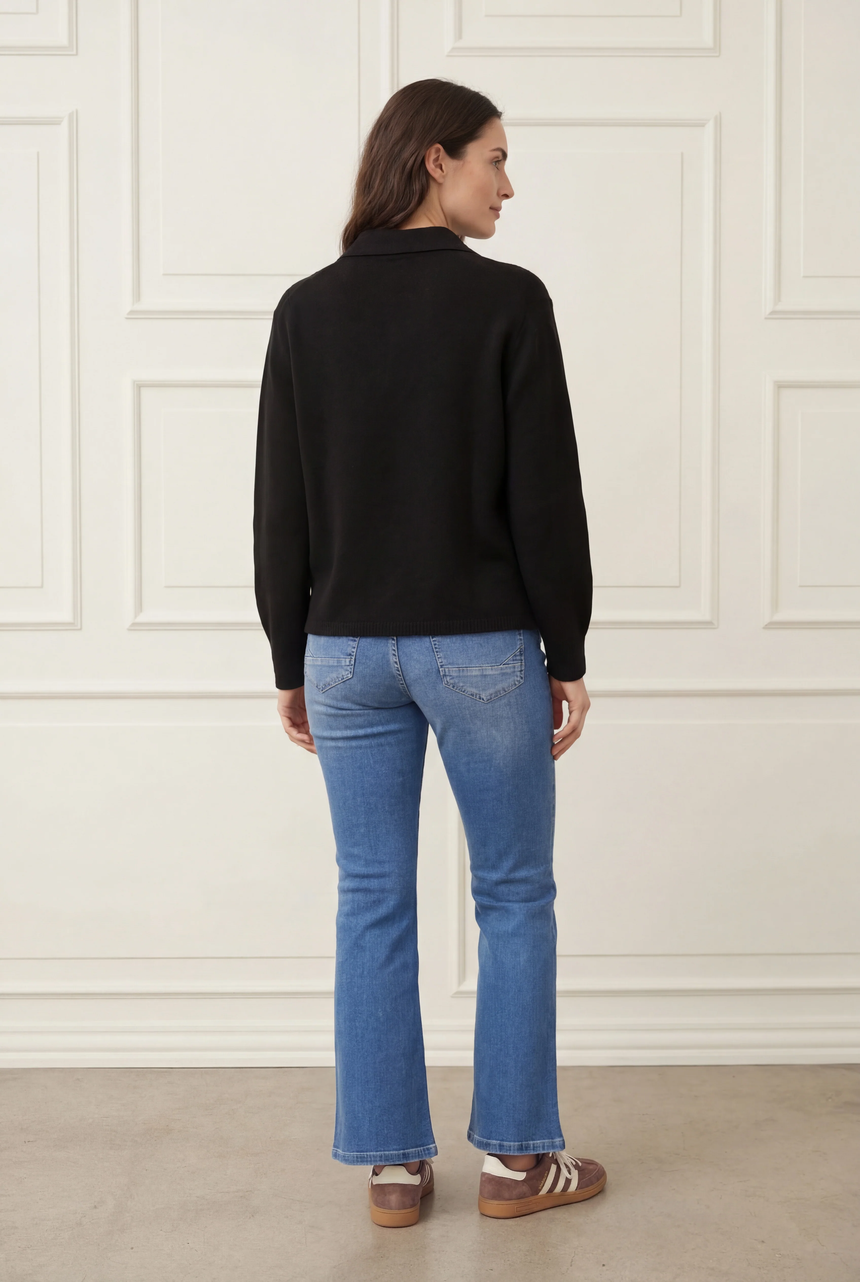 Anna Colar Cardigan - Black - Image 2