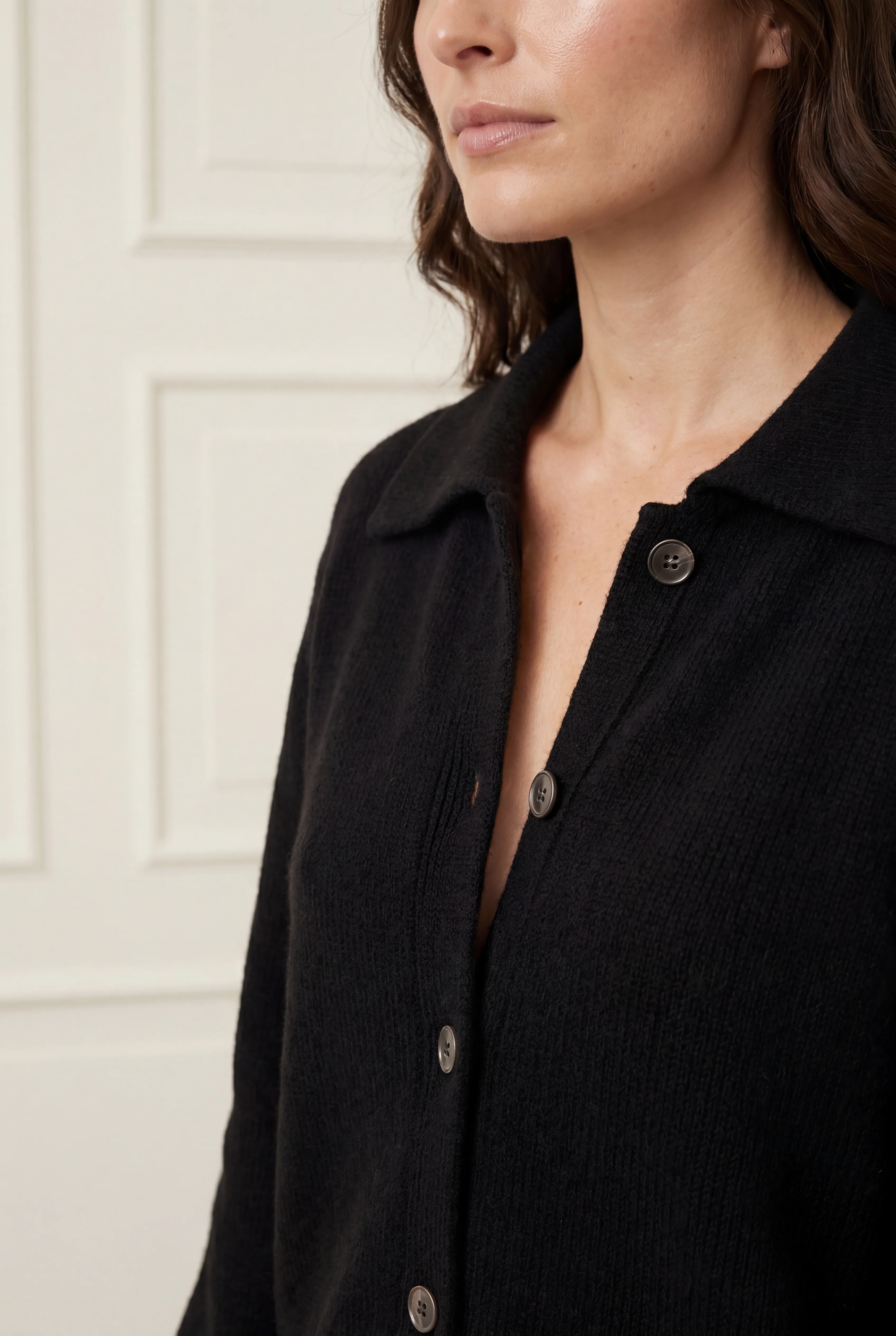 Anna Colar Cardigan - Black - Image 4
