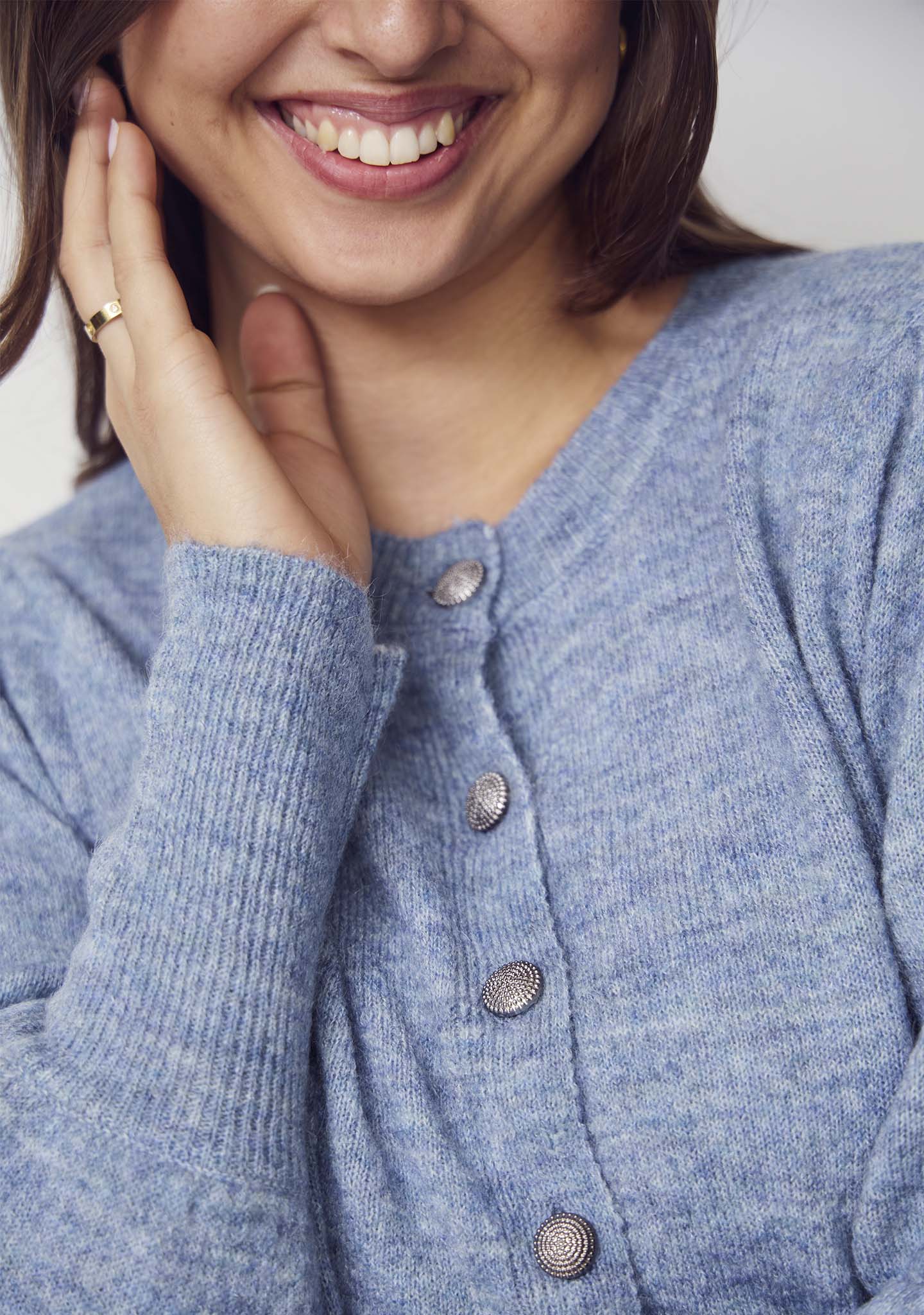 Anna Deco Cardigan - Ice Blue - Image 4