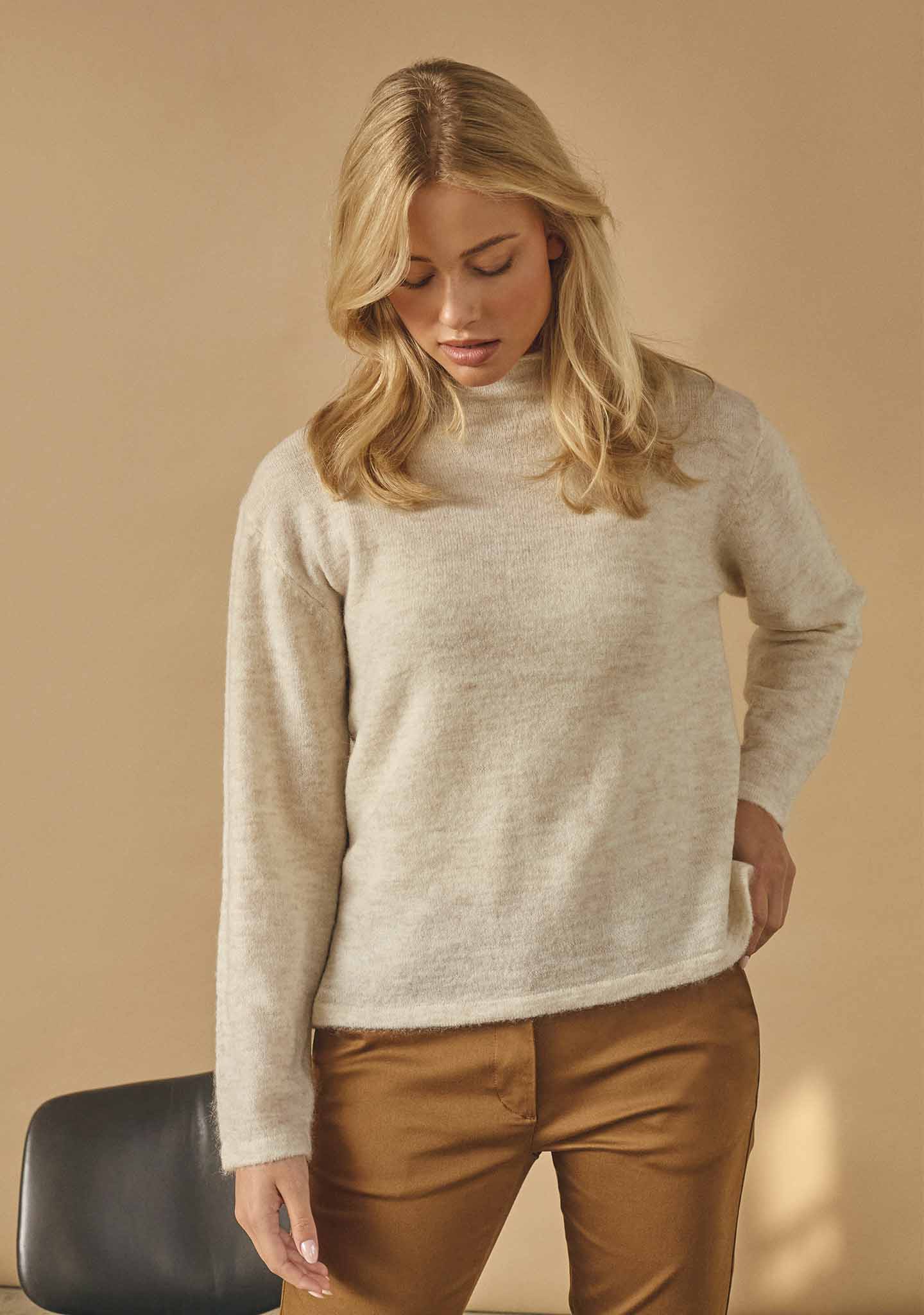 Anna Highneck Pullover - Broken White - Image 7