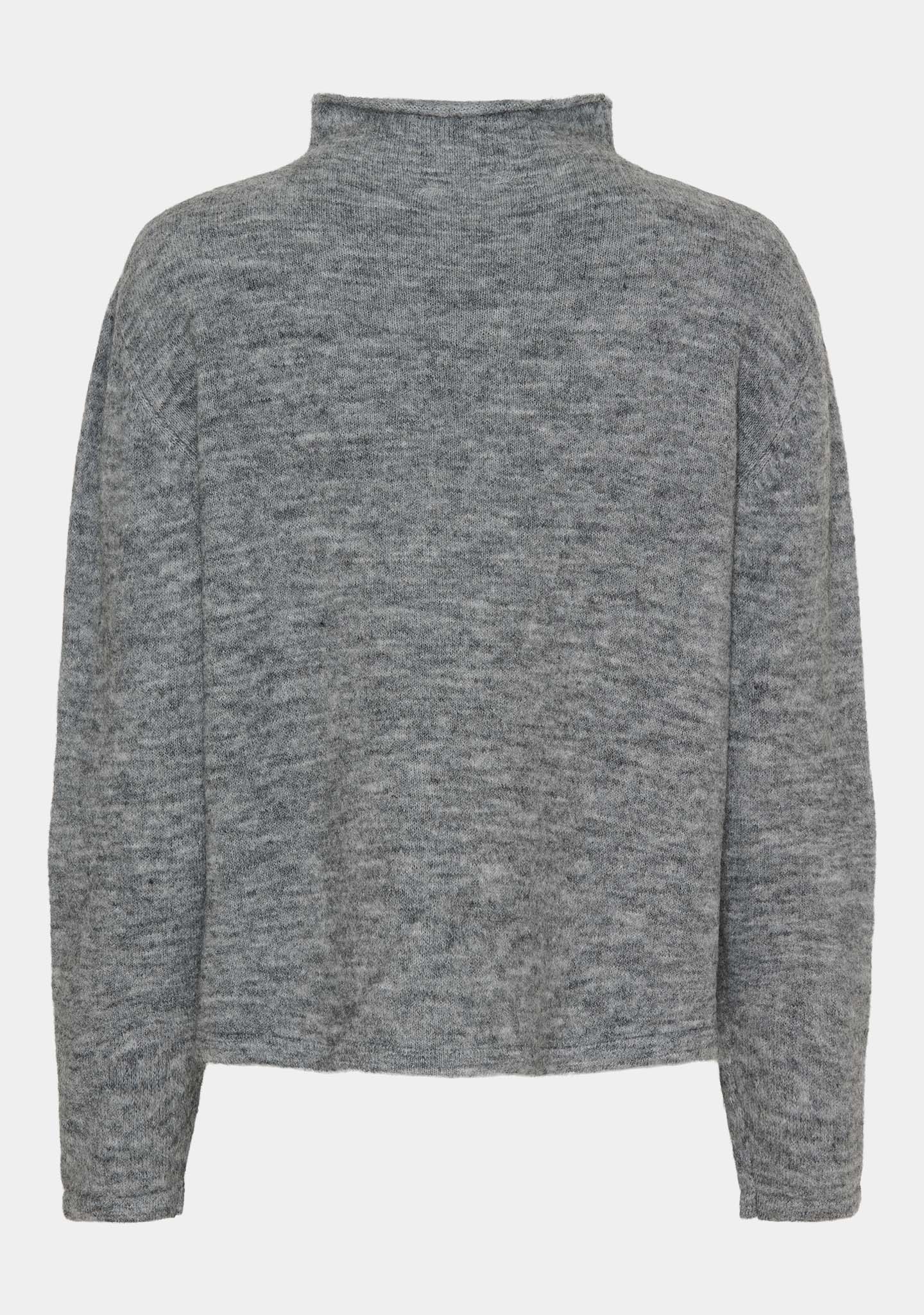 Anna Highneck Pullover - Grey Melange - Image 2