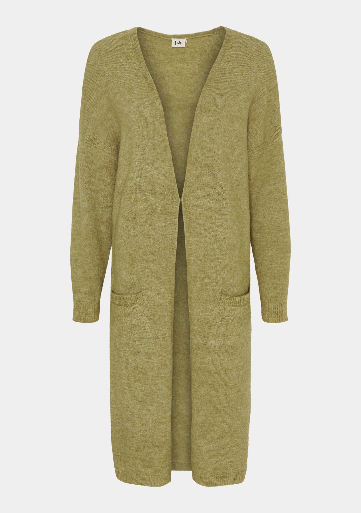 Anna Long Cardigan - Lime Melange - Image 7