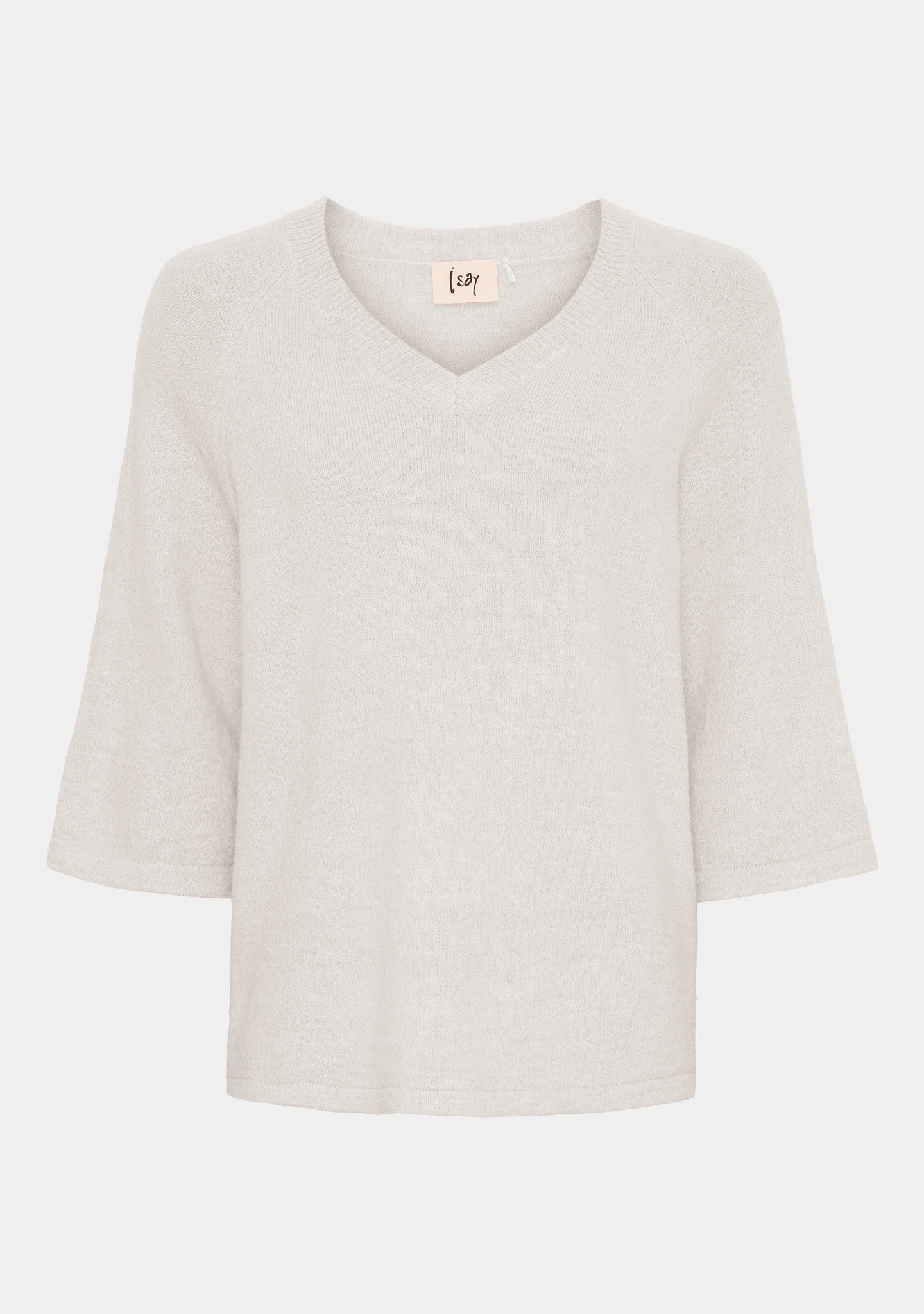 Anna s/s V-Neck Pullover - Broken White - Image 5