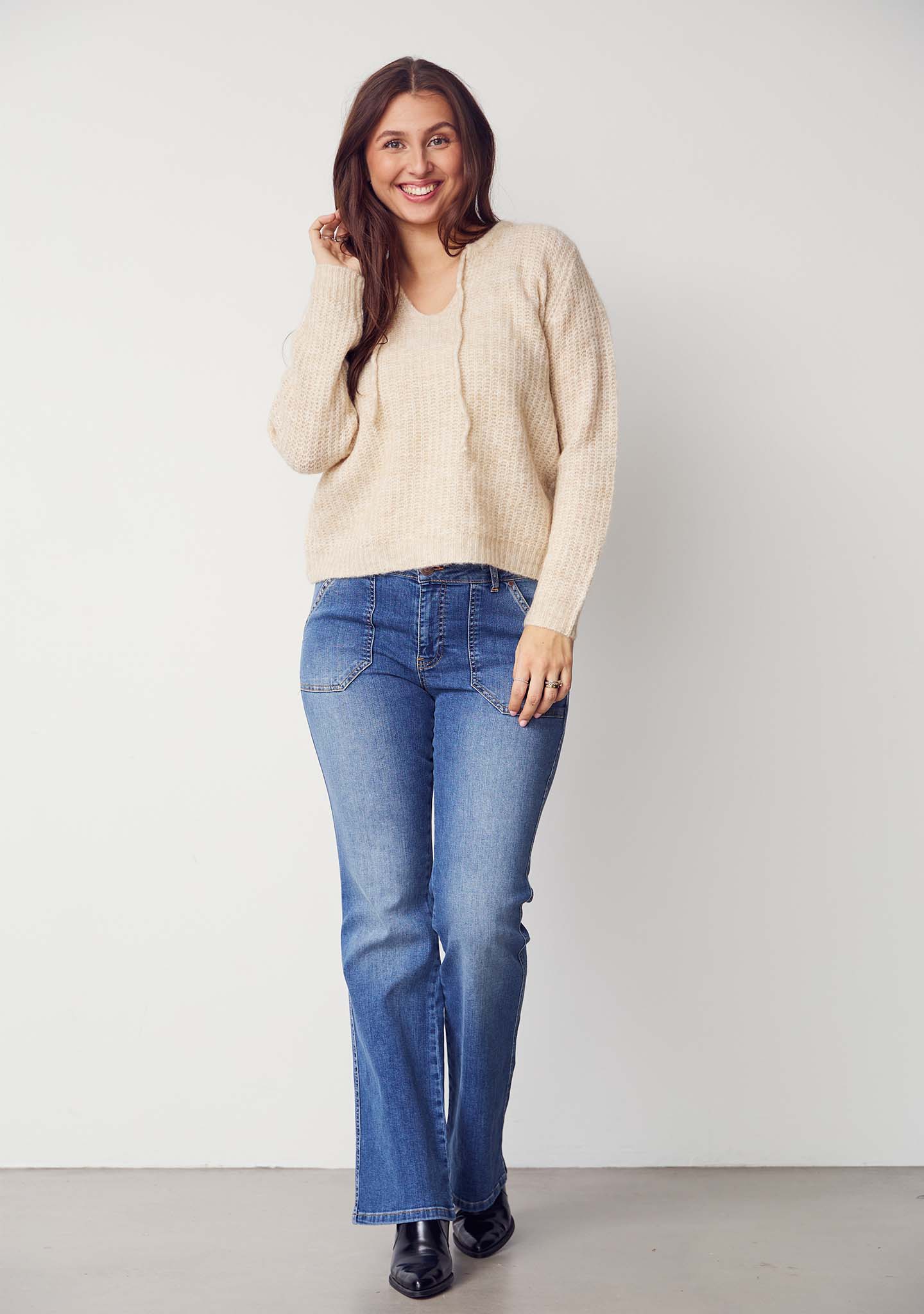 Anna String Pullover - Sand Melange - Image 4