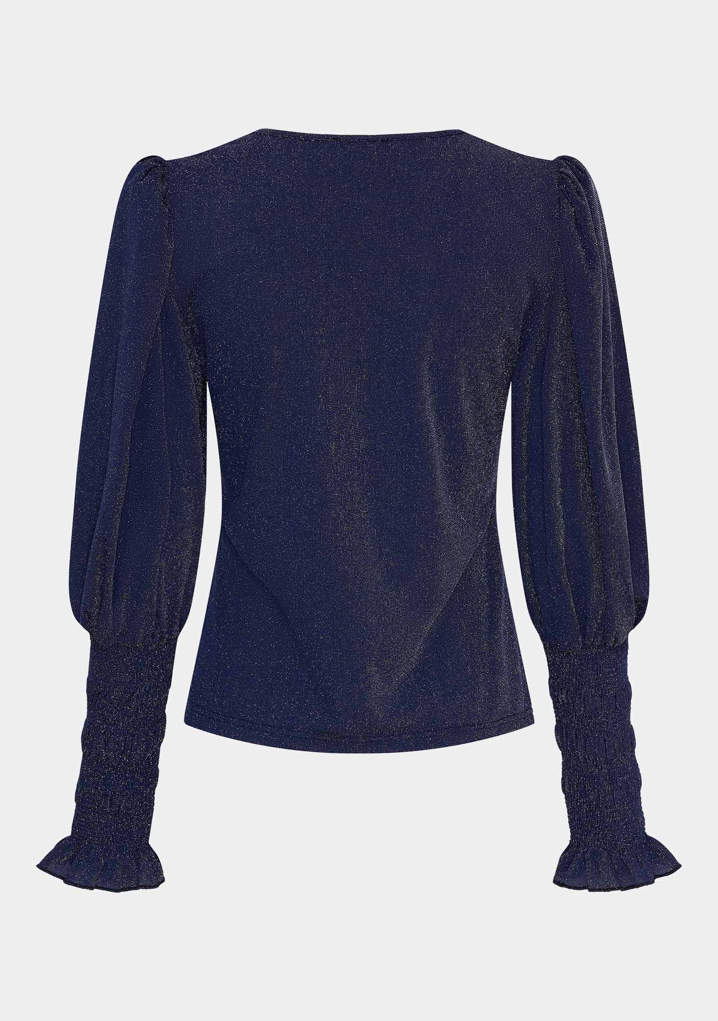 Barbel Blouse - Blue w/Silver - Image 7