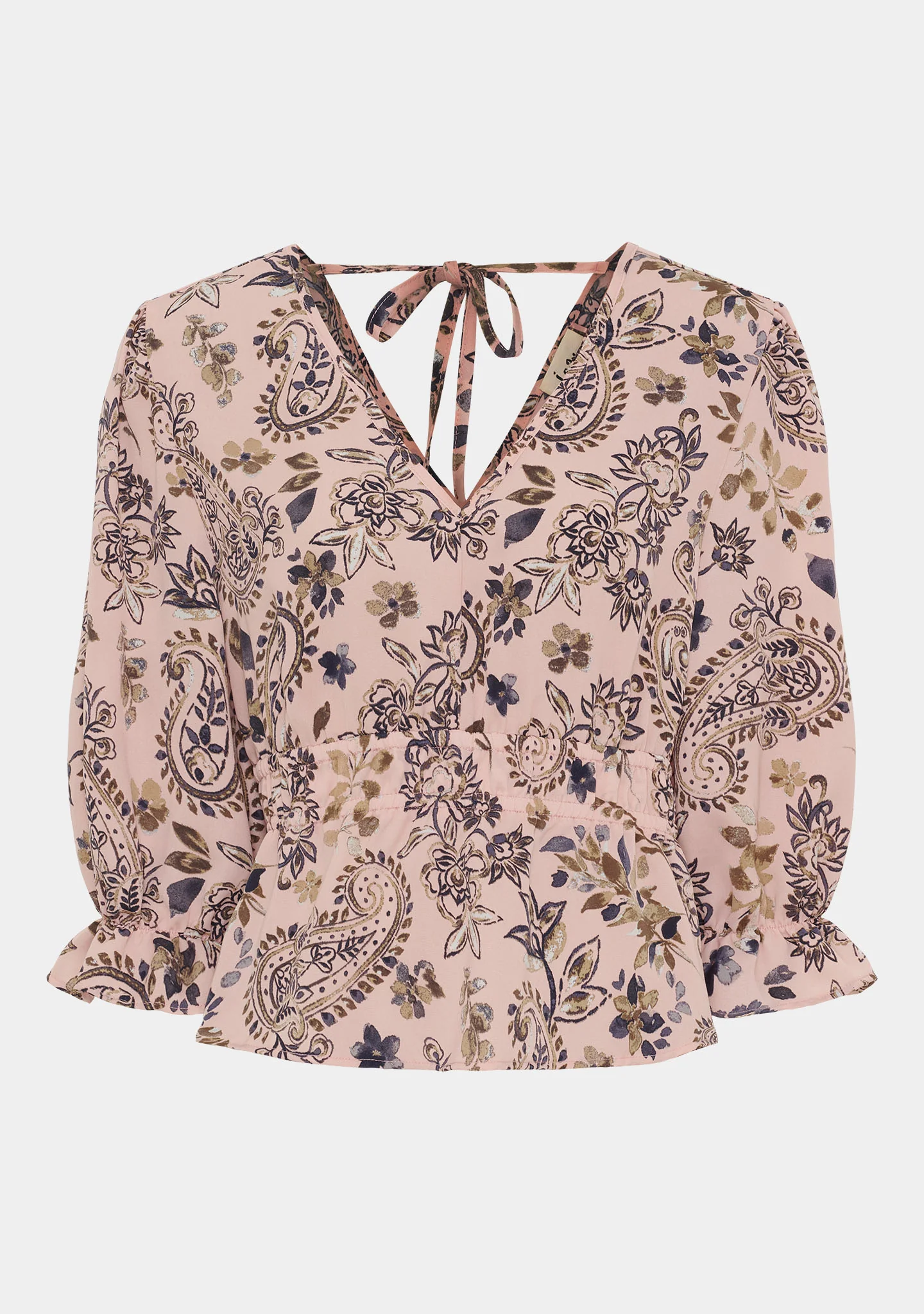 Bitten Waistband Blouse - Rose Floral - Image 5