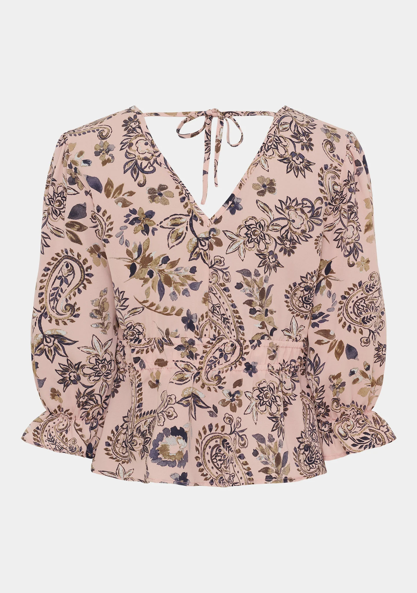 Bitten Waistband Blouse - Rose Floral - Image 6
