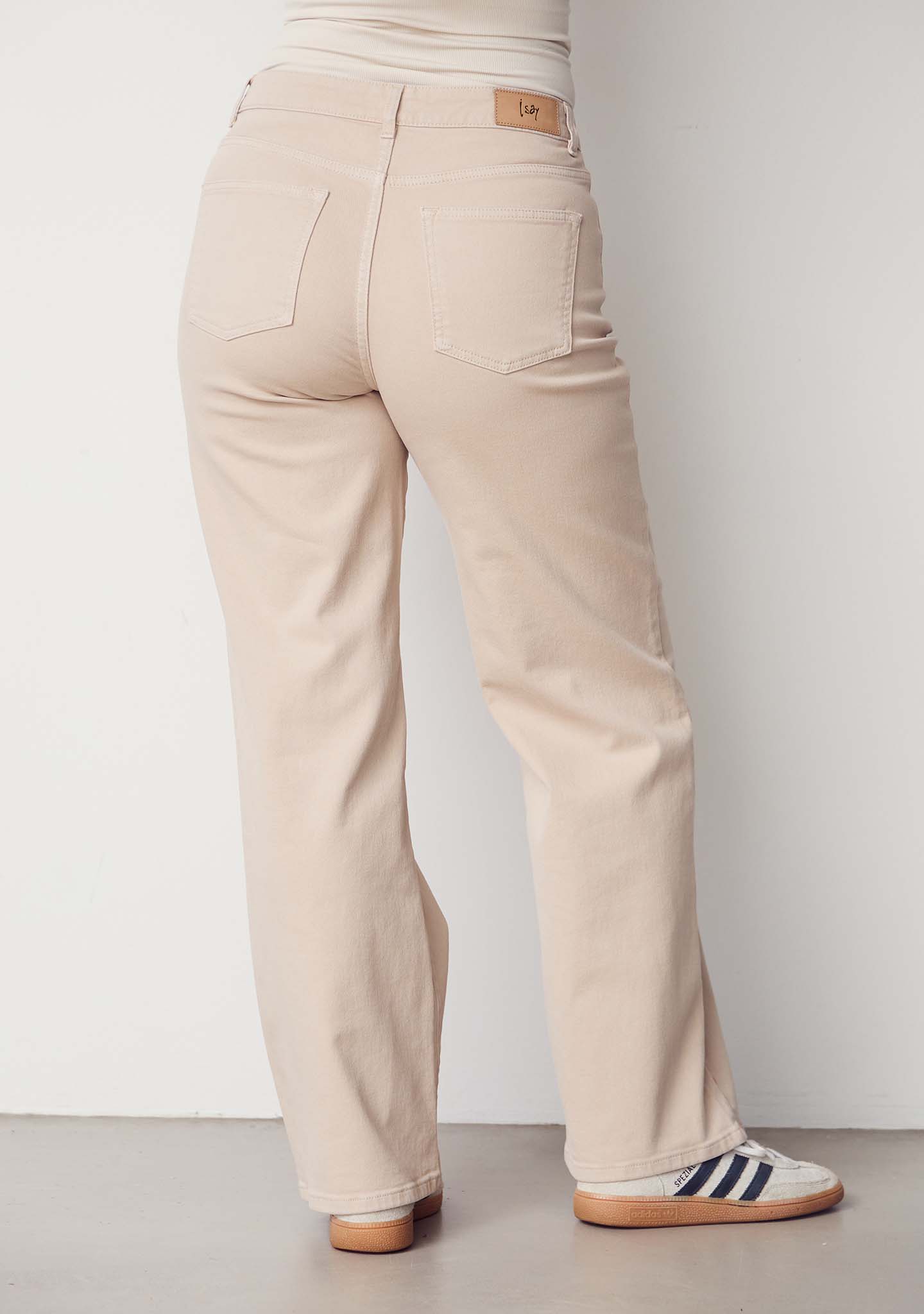 Bologna wide Twill Pant - Dark Sand - Image 3