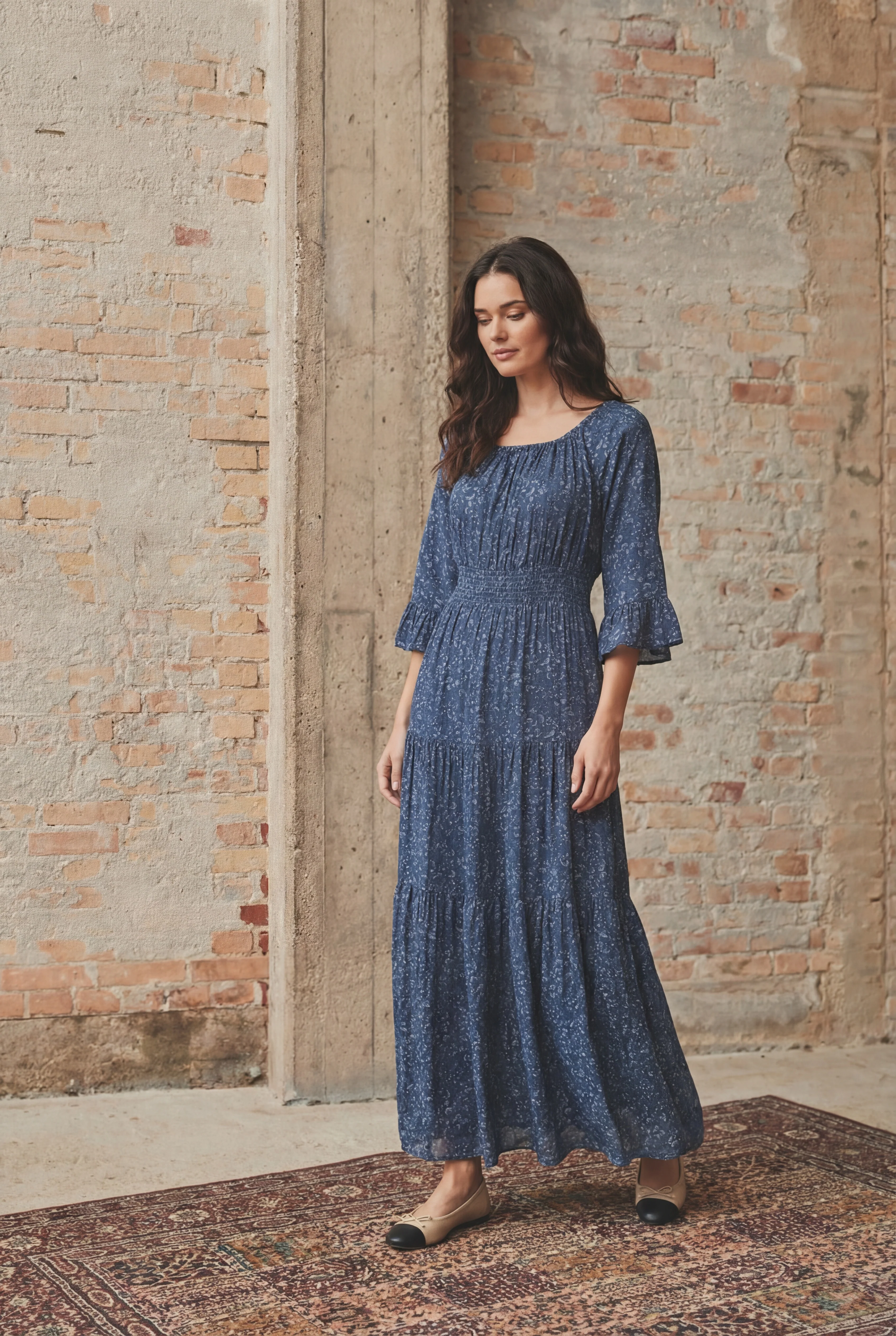 Chantel Dress - Blue Flower - Image 3