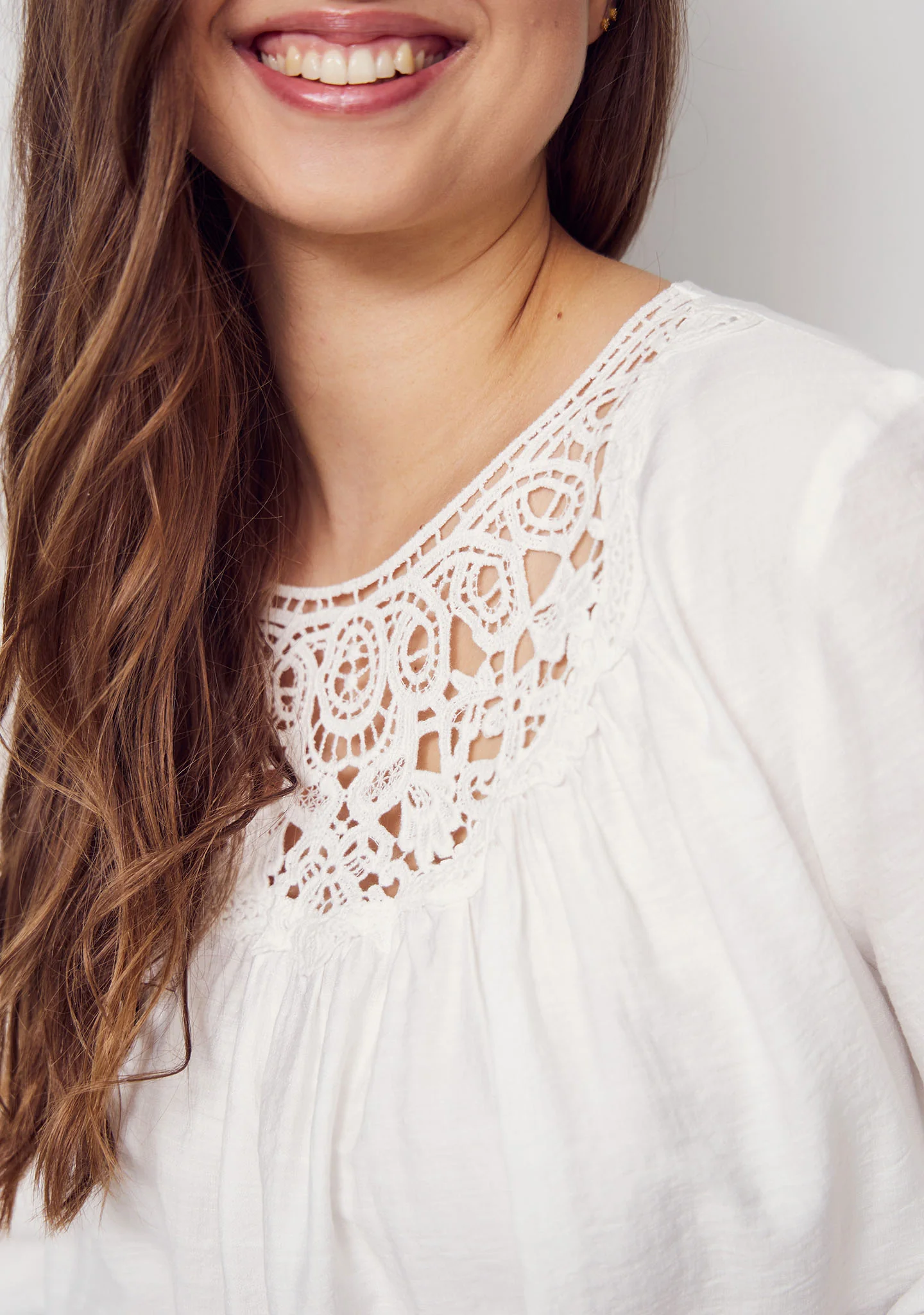 Cleo Lace Blouse - Broken White - Image 2