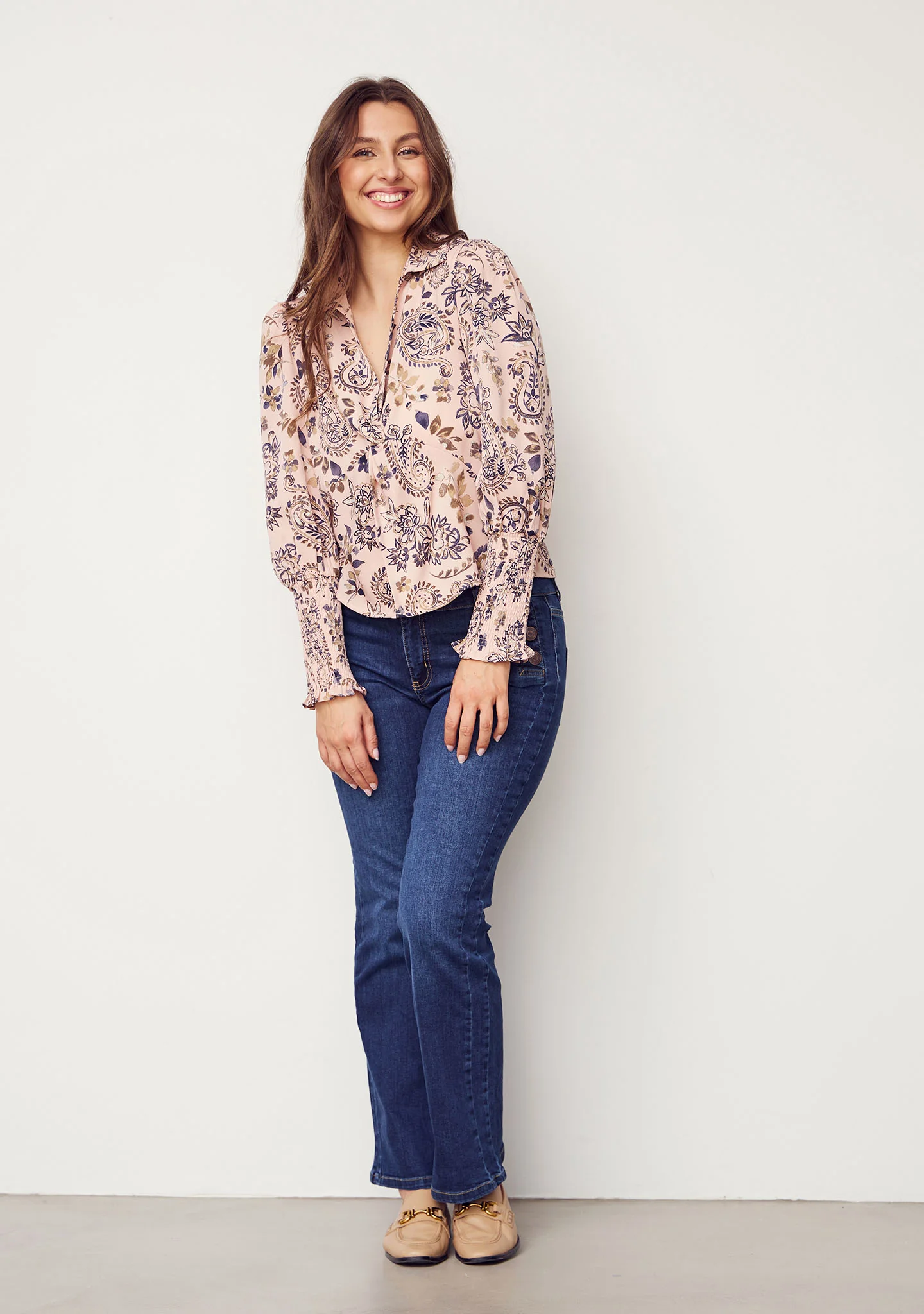 Como Flare Button Jeans - Dark denim - Image 5