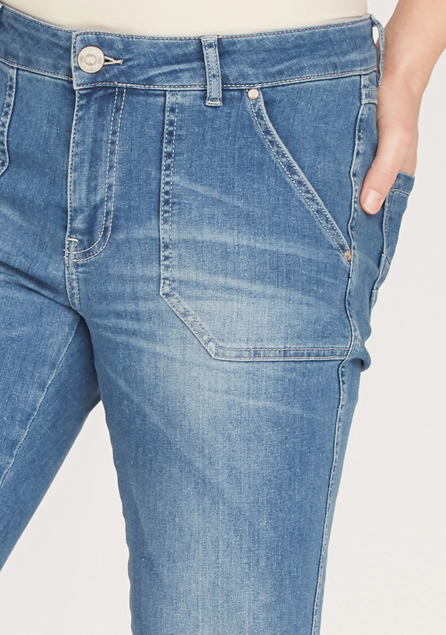 Como Flare Jeans - Como Blue Wash - Image 3