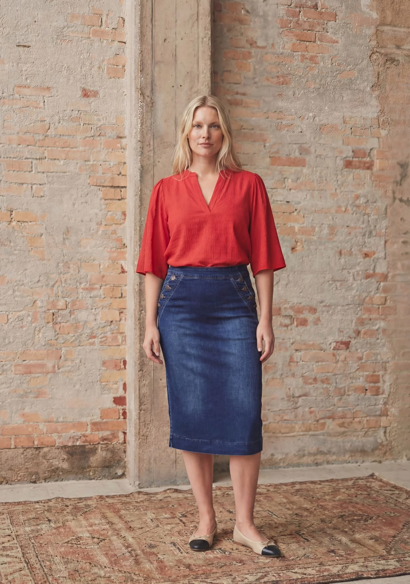 Como Highwaist Skirt - Dark denim