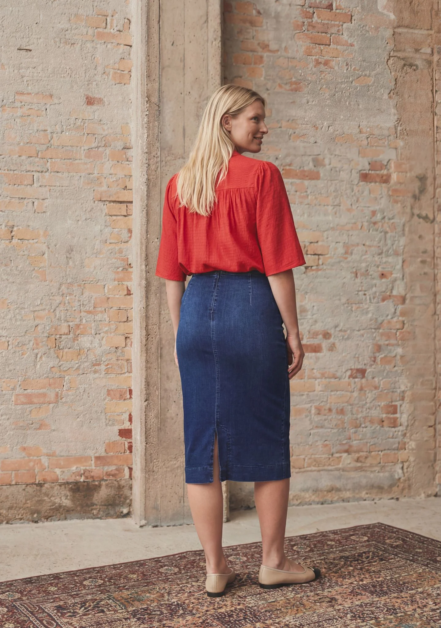 Como Highwaist Skirt - Dark denim - Image 2