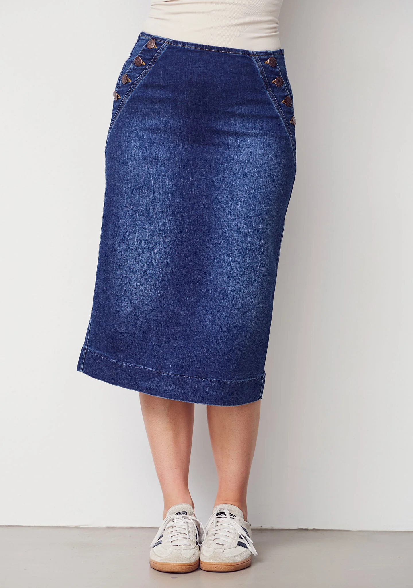 Como Highwaist Skirt - Dark denim - Image 4