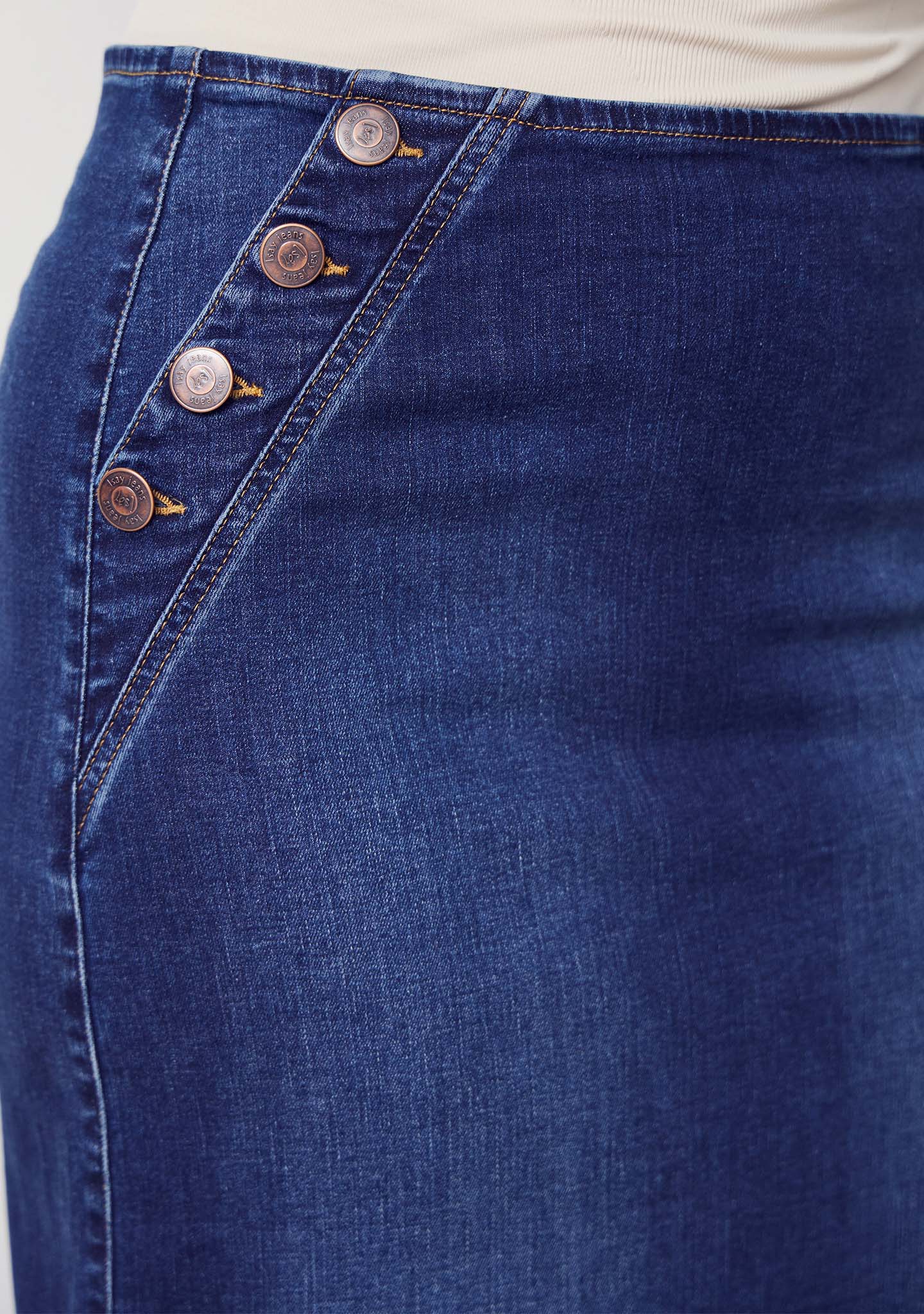 Como Highwaist Skirt - Dark denim - Image 7