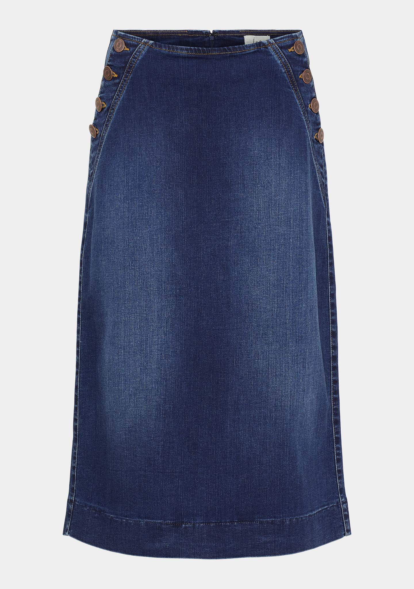 Como Highwaist Skirt - Dark denim - Image 8