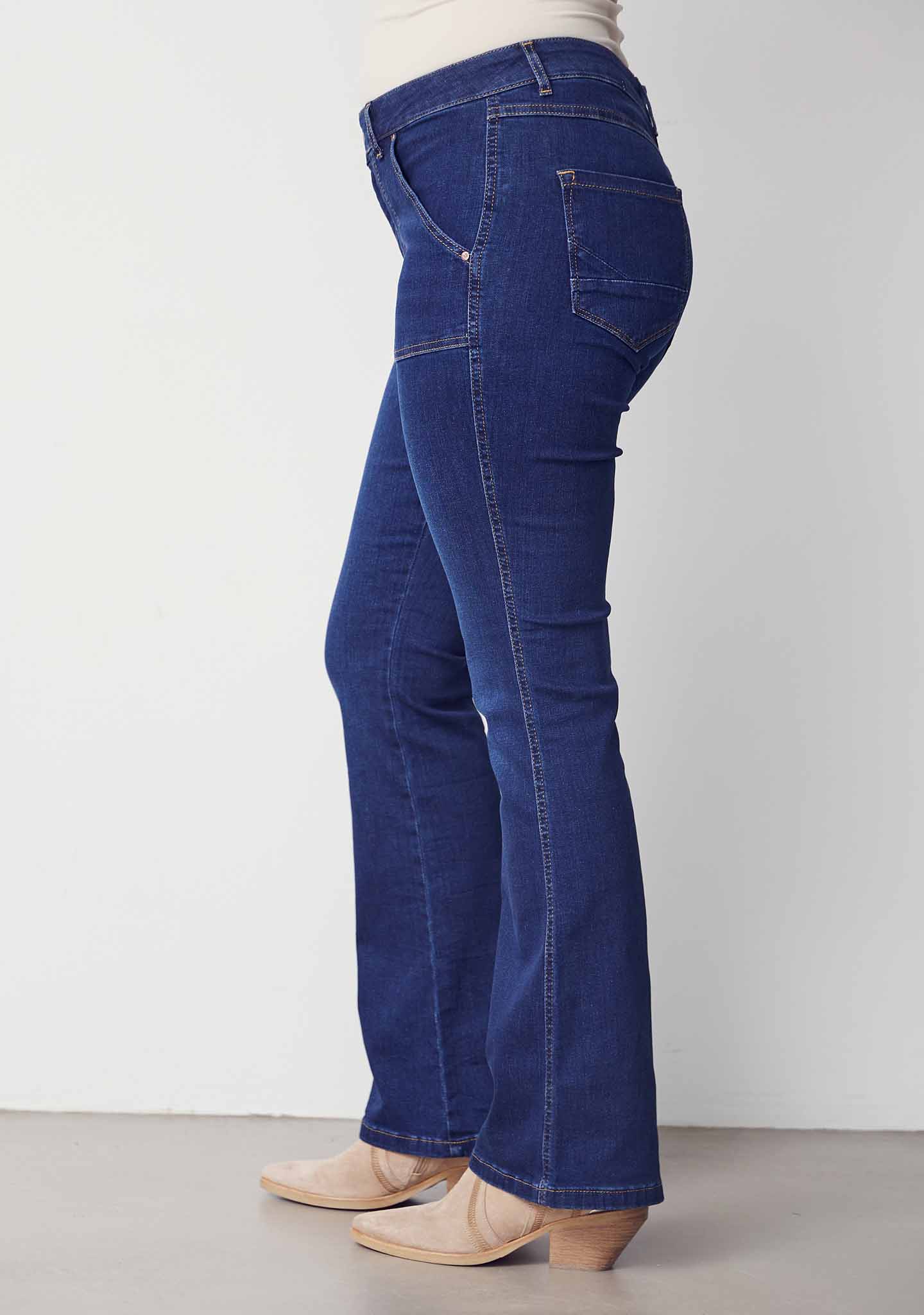 Como Long Flare Jeans - Dark denim - Image 3