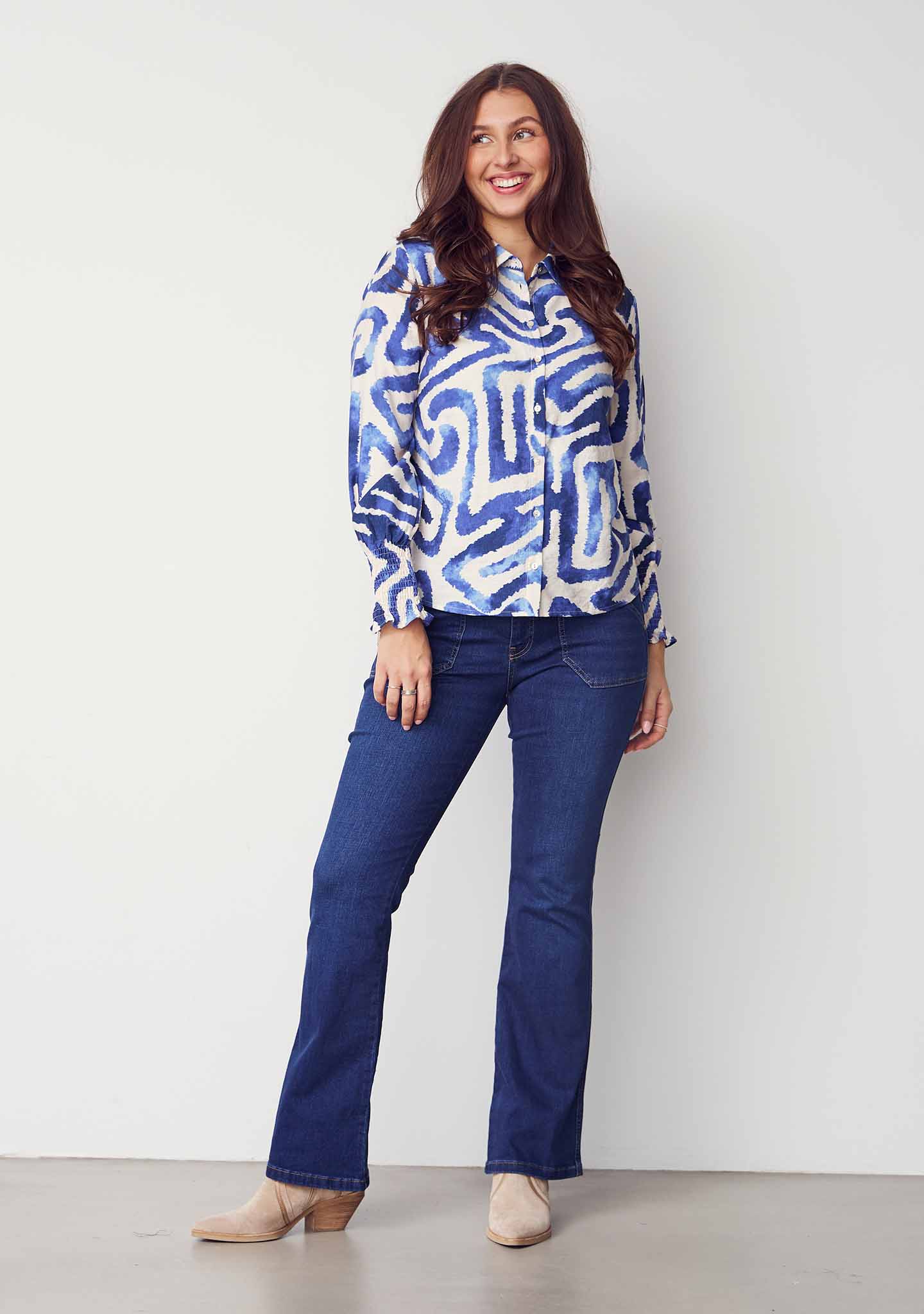 Como Long Flare Jeans - Dark denim - Image 5