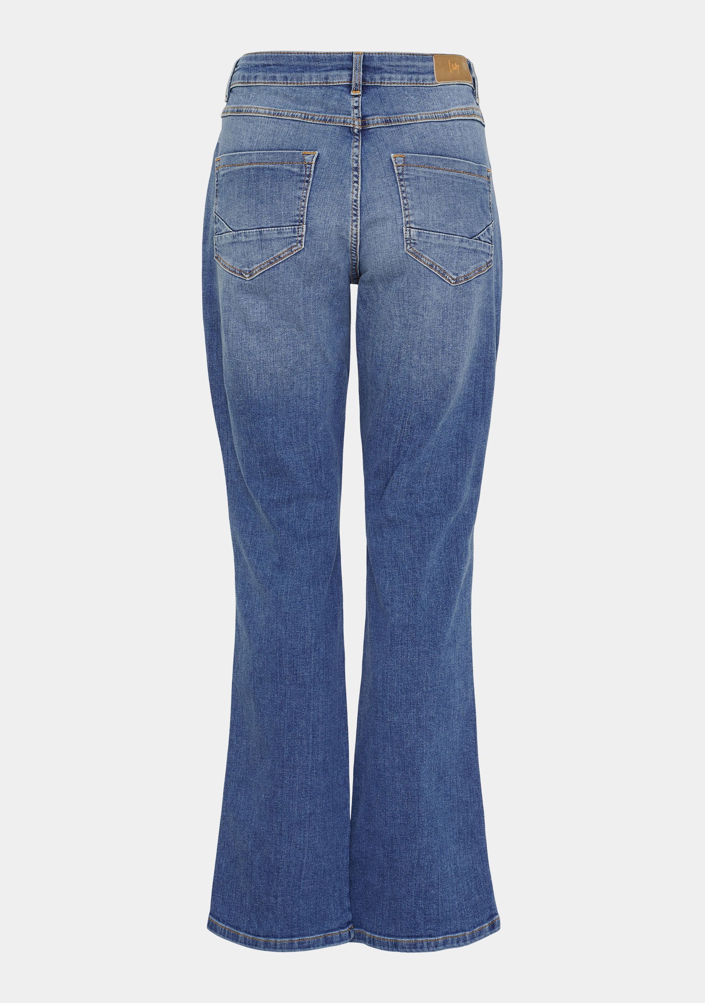 Como Long Flare Jeans - Mid Denim - Image 9