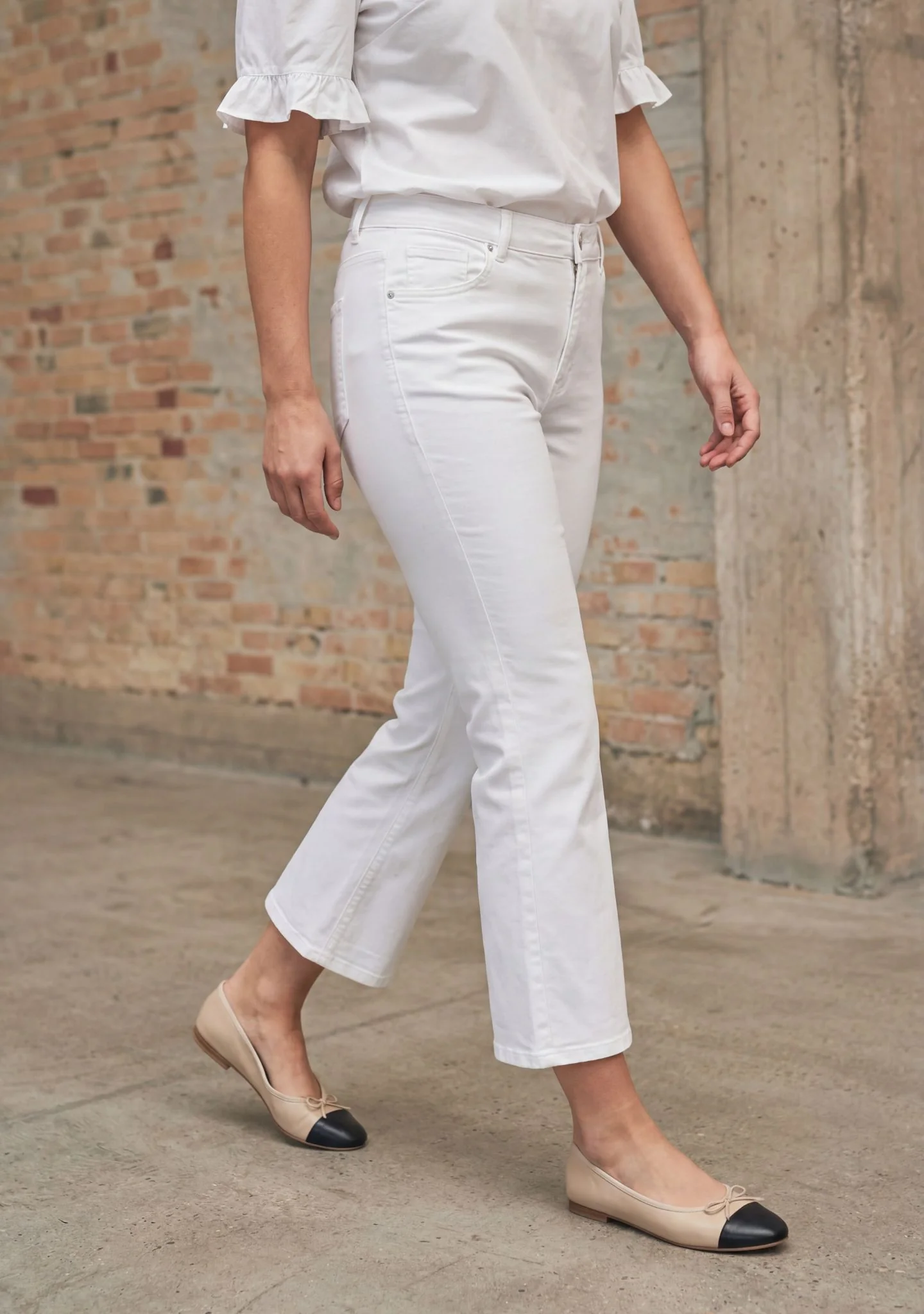 Como Twill Kickflare Pant - White - Image 3