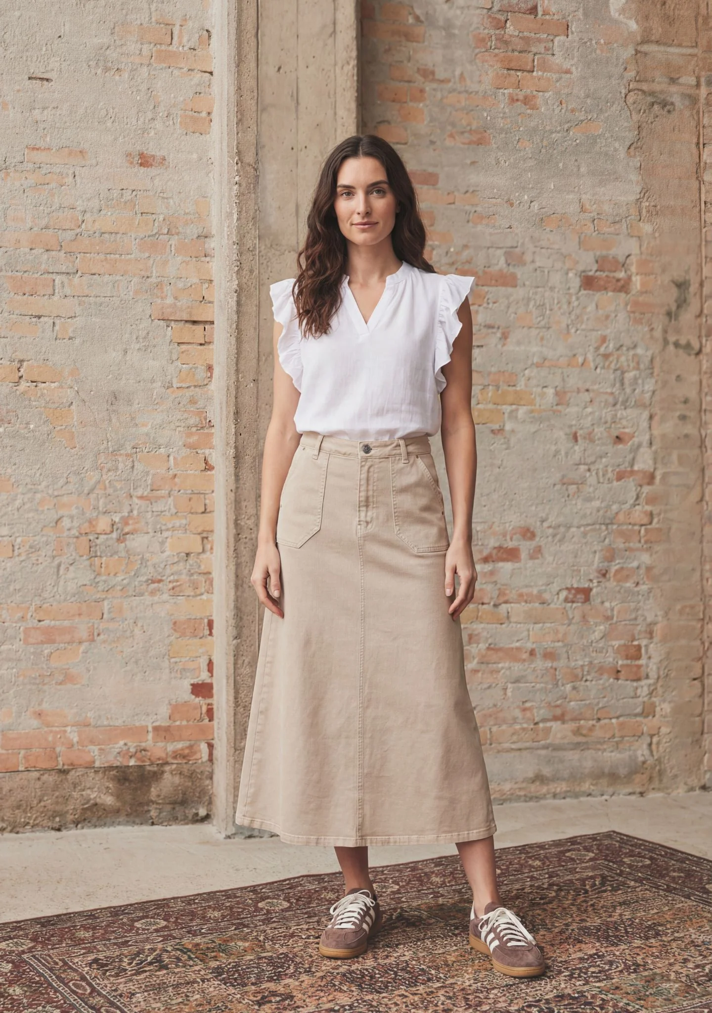 Como Twill Skirt - Dark Sand - Image 2