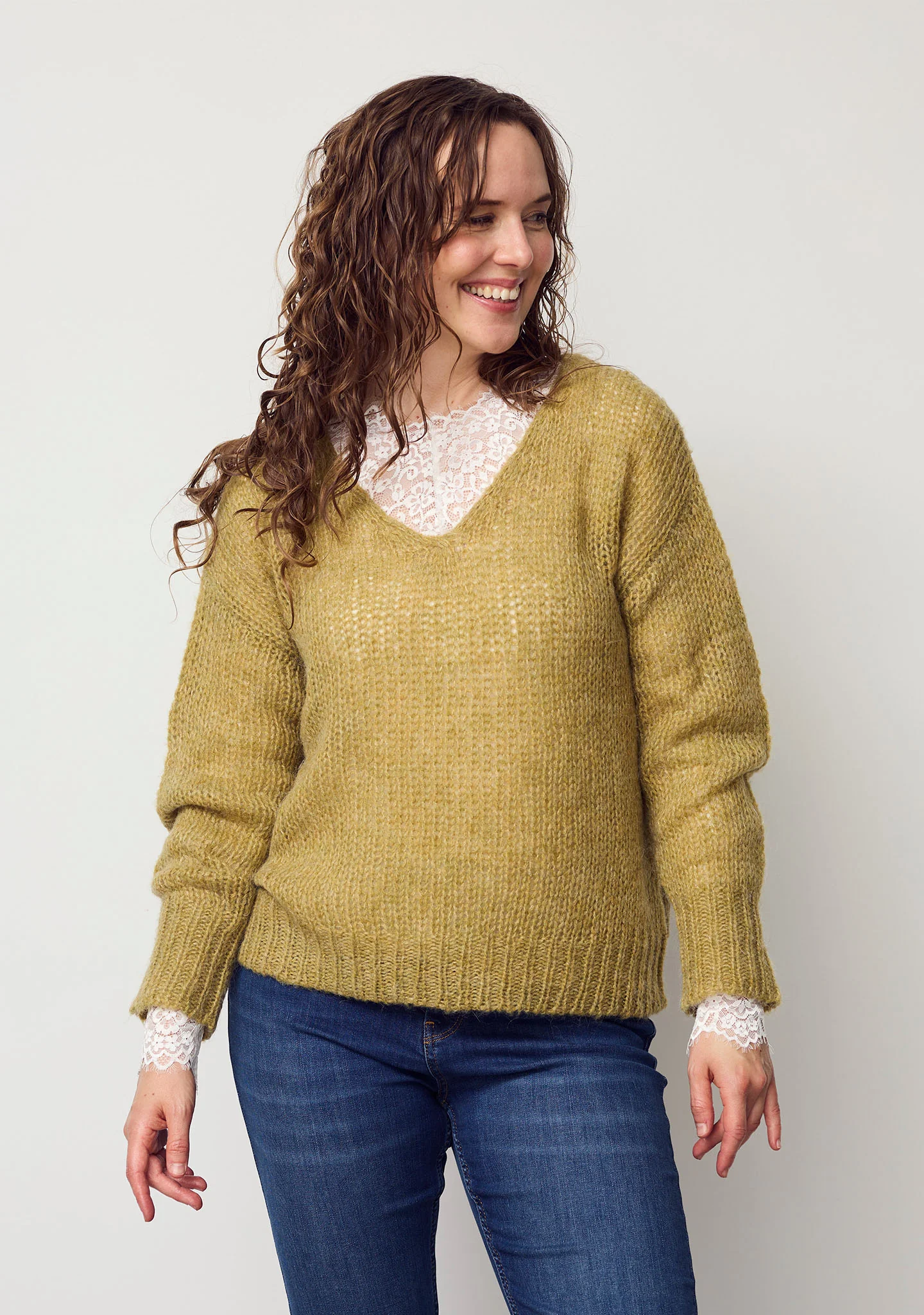 Cosima Knit - Lime Melange - Image 2