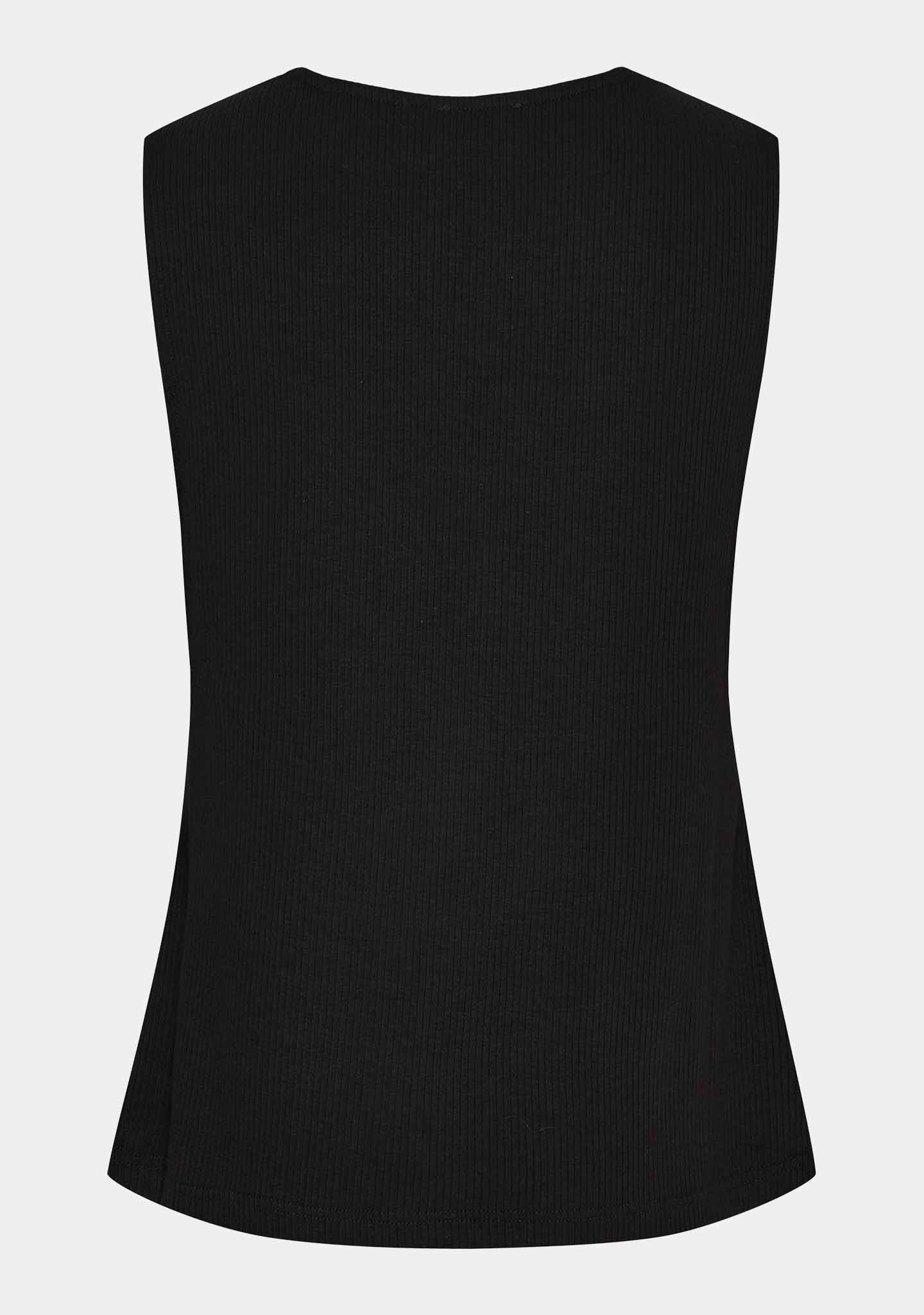Dee V-Neck Top - Black - Image 2