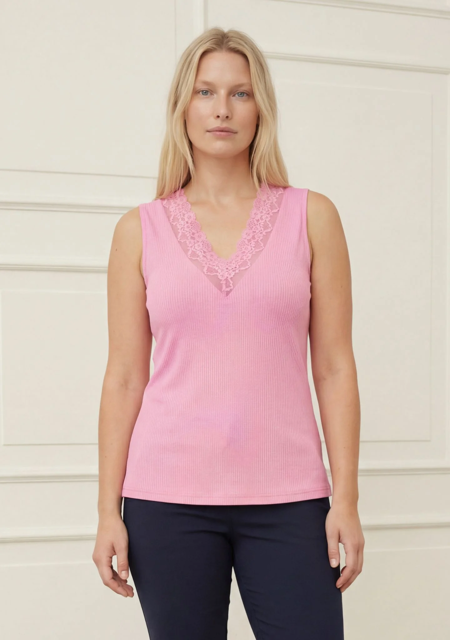 Dee V-Neck Top - Hot pink - Image 5