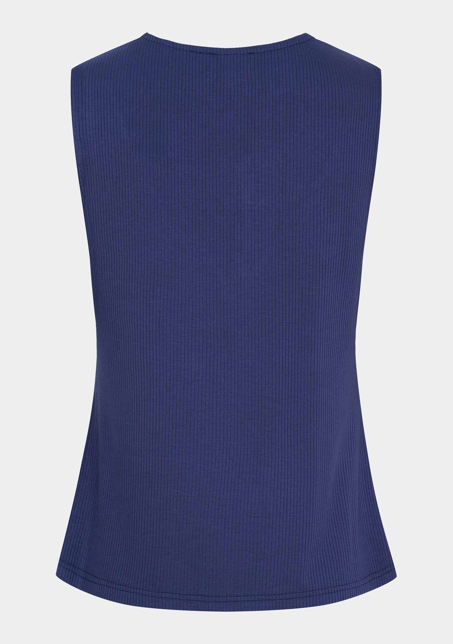Dee V-Neck Top - Navy - Image 5