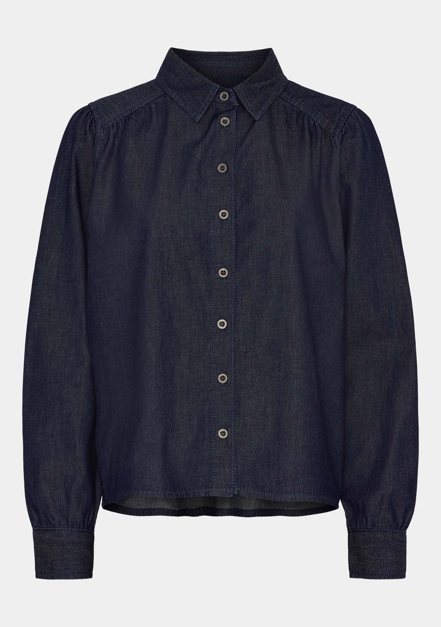 Diva Cropped Shirt - Dark denim - Image 4