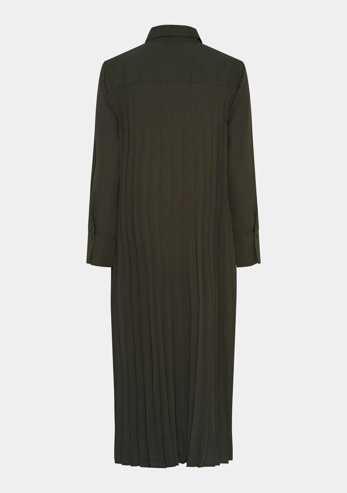 Frida Pleat Dress - Army - Image 3