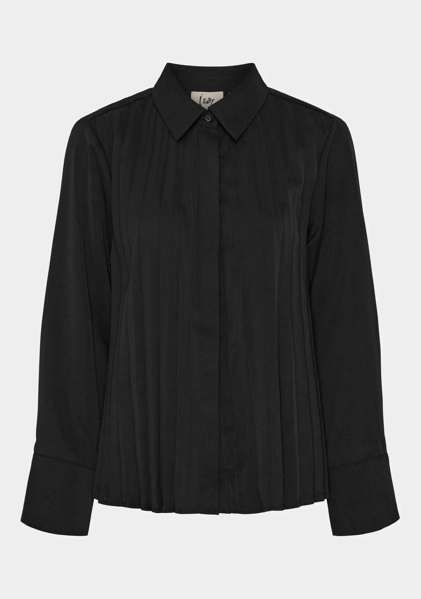 Frida Pleat Shirt - Black - Image 2