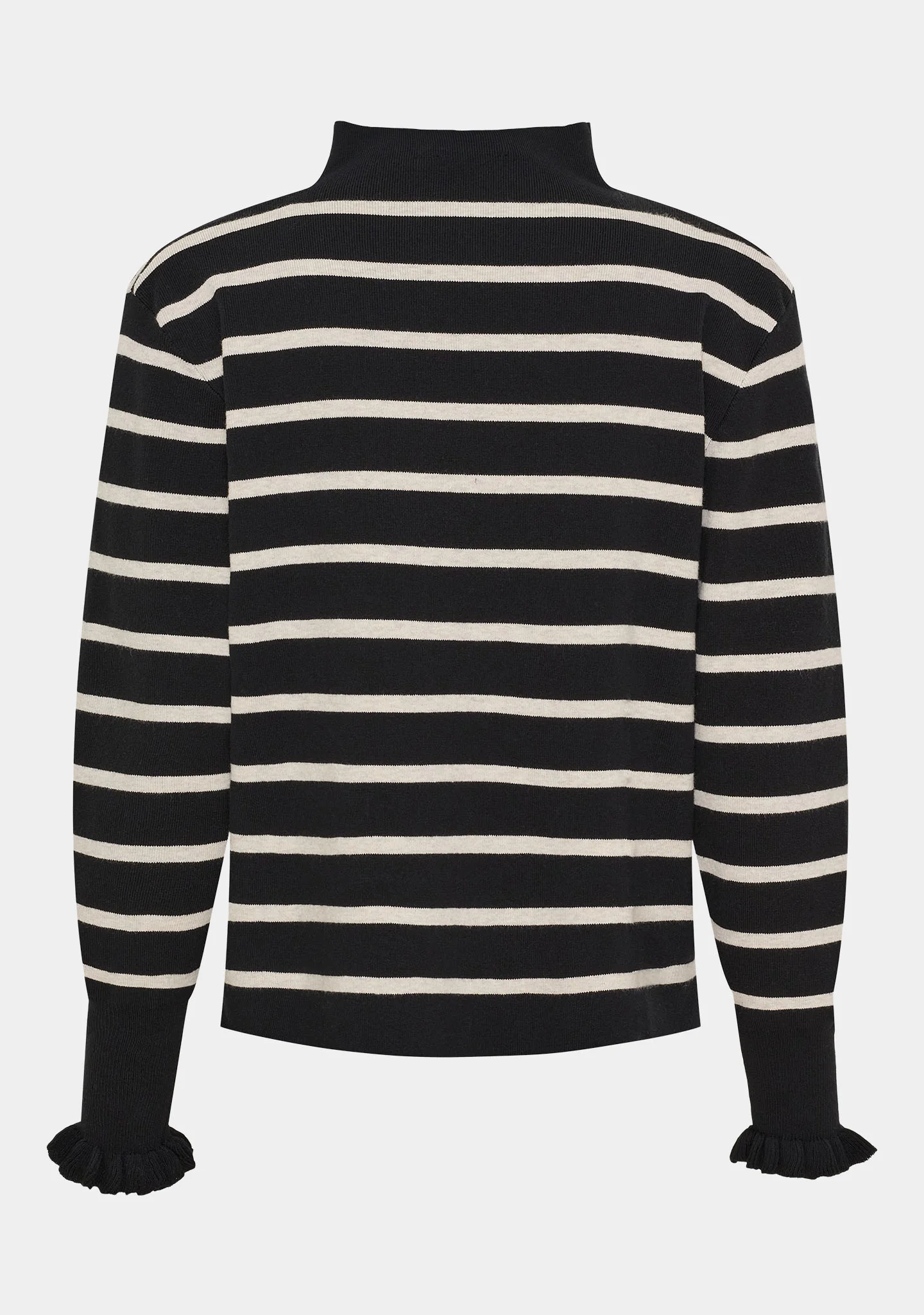 Frigga Stripe Pullover - Black w/Cream - Image 5