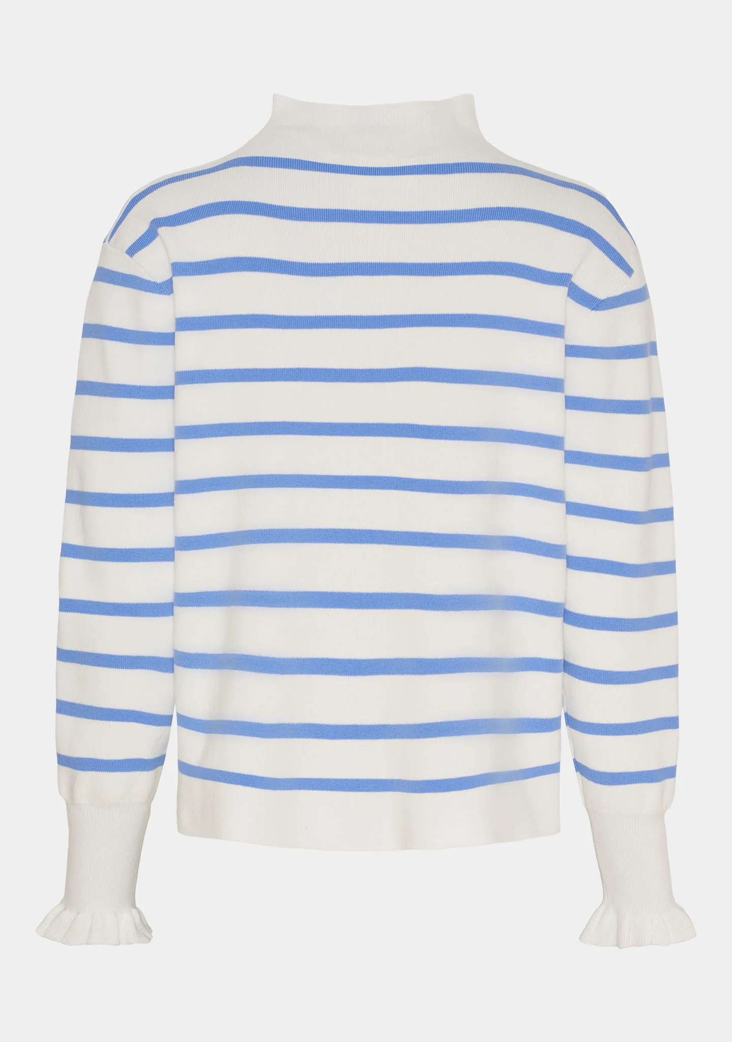 Frigga Stripe Pullover - Broken White w/Skyblue - Image 5