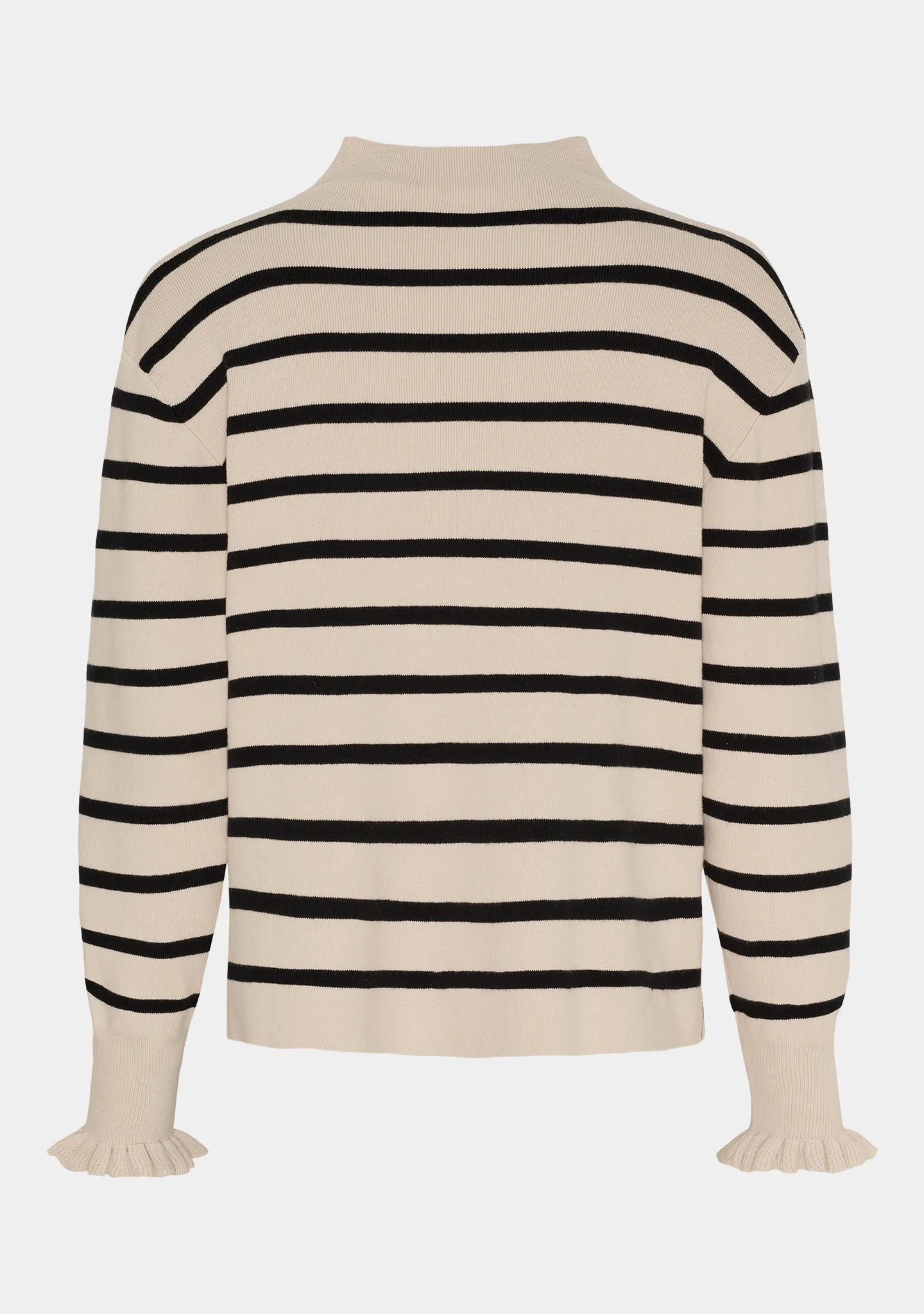 Frigga Stripe Pullover - Sand w/Black - Image 7