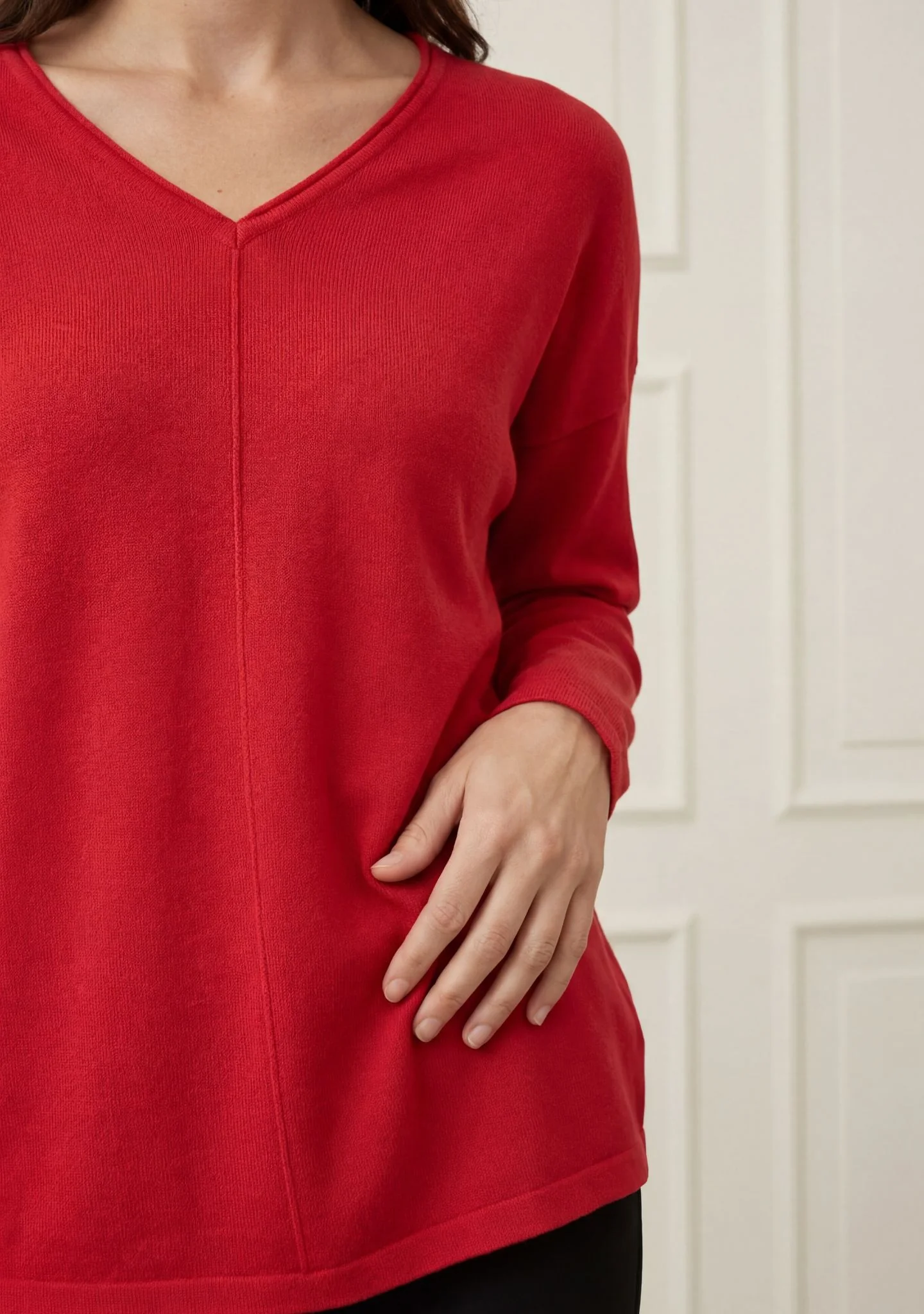 Frigga V-Neck - Fresh Red - Image 4