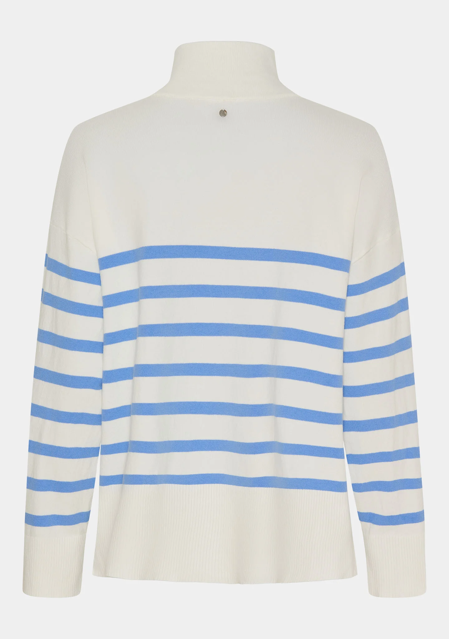 Frigga Zip Pullover - Broken White w/Skyblue - Image 7