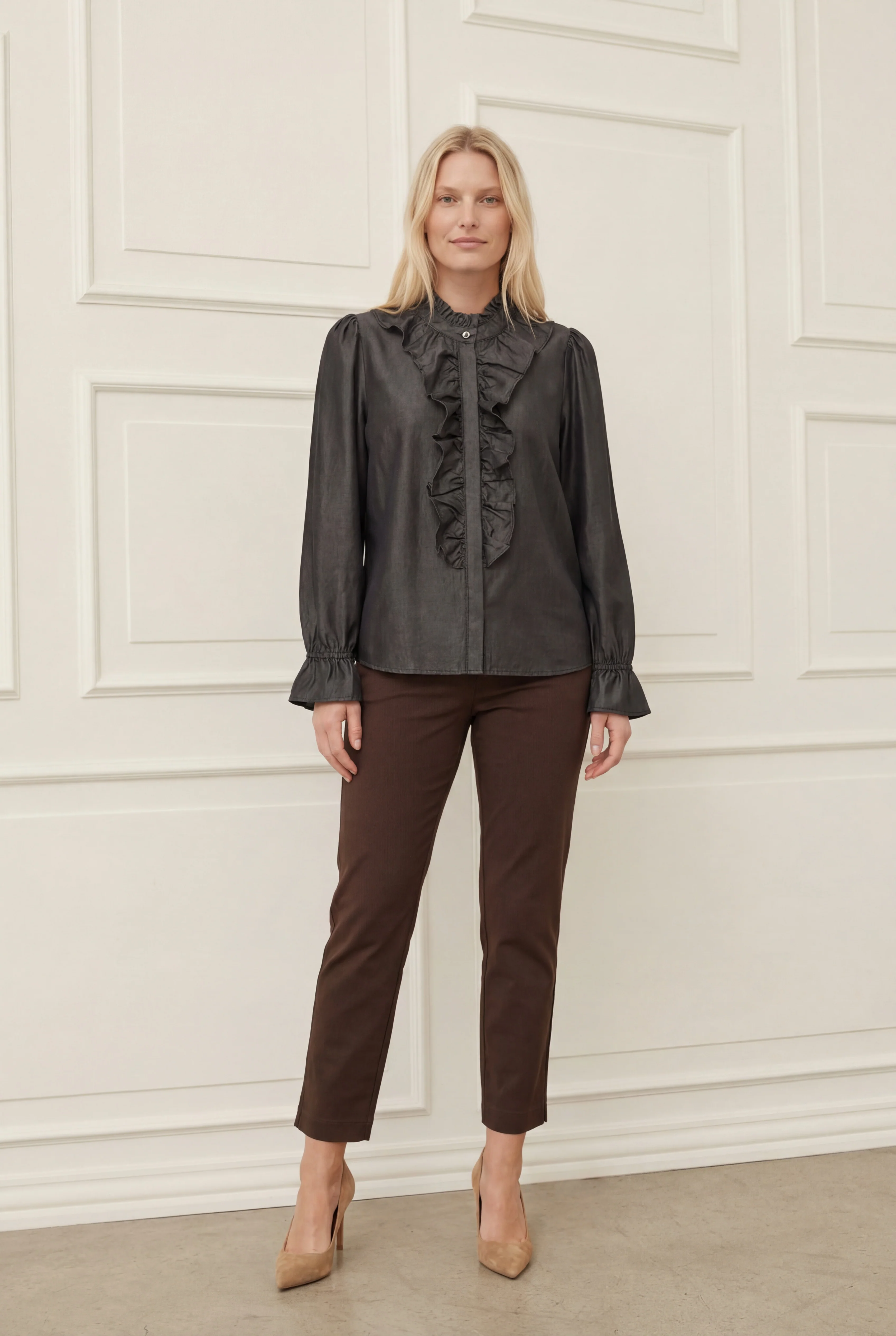 Ganja Flounce Shirt - Dark Grey Wash - Image 3
